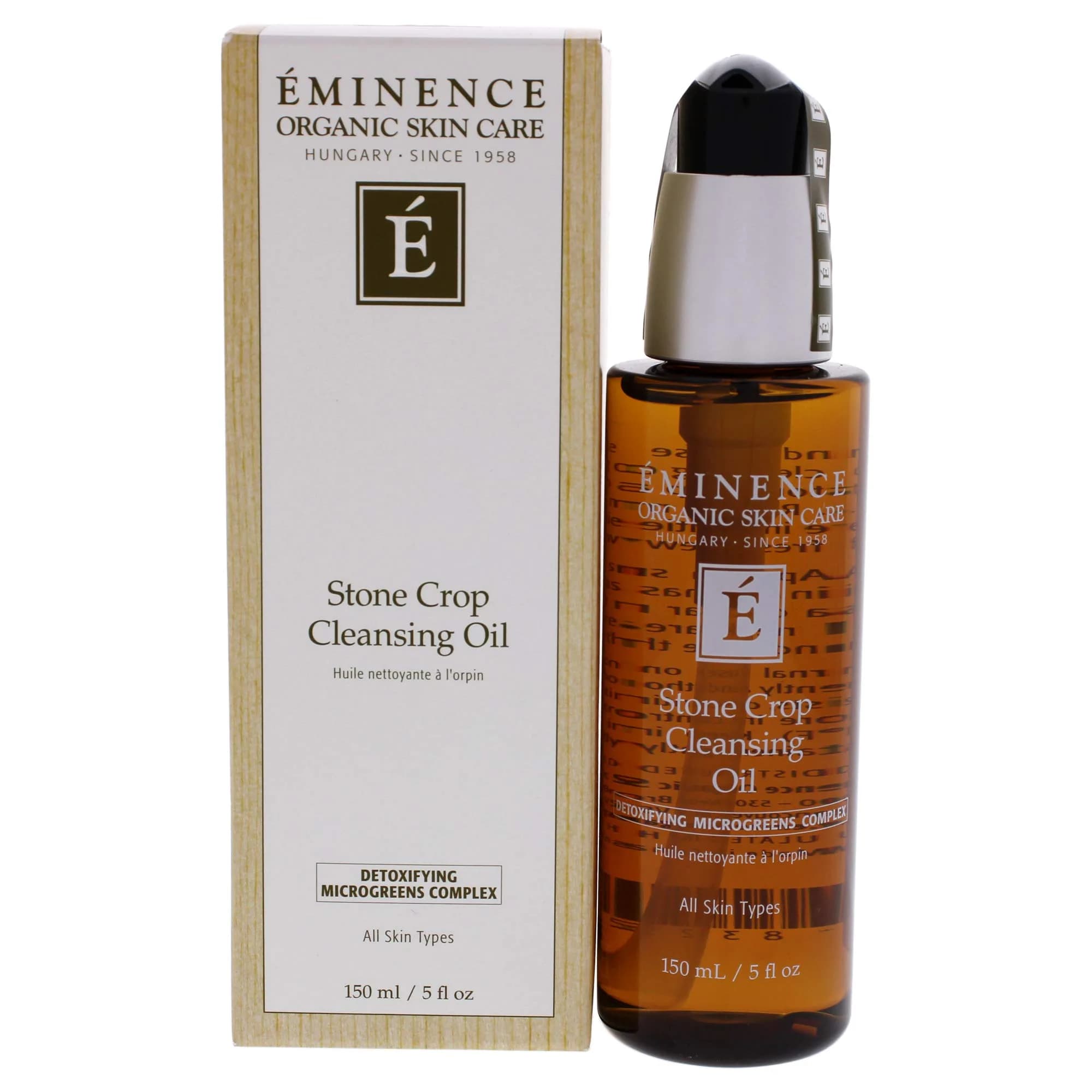 Eminence Organic Skincare Stone Crop Cleansing Oil 148ml (5 Fl Oz) | Gentle Makeup Remover for All Skin Types - main product image