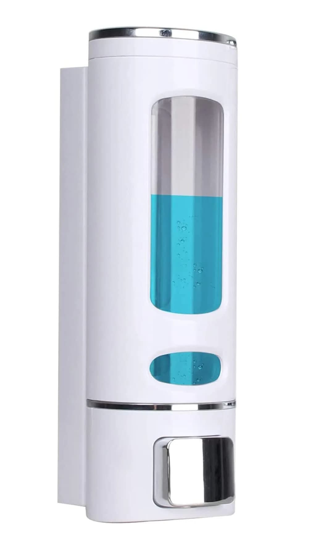 KITSCH Abs Plastic Liquid Soap Dispenser 400 Ml White Wall Mount | Durable & Maintenance-Free