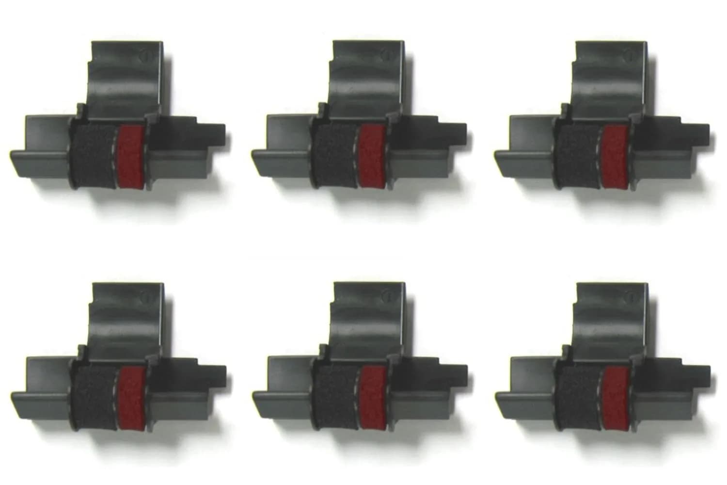 Compumatic Black/Red Ink Roller 6-Pack | Replaces IR40T CP13 EA772R - main product image