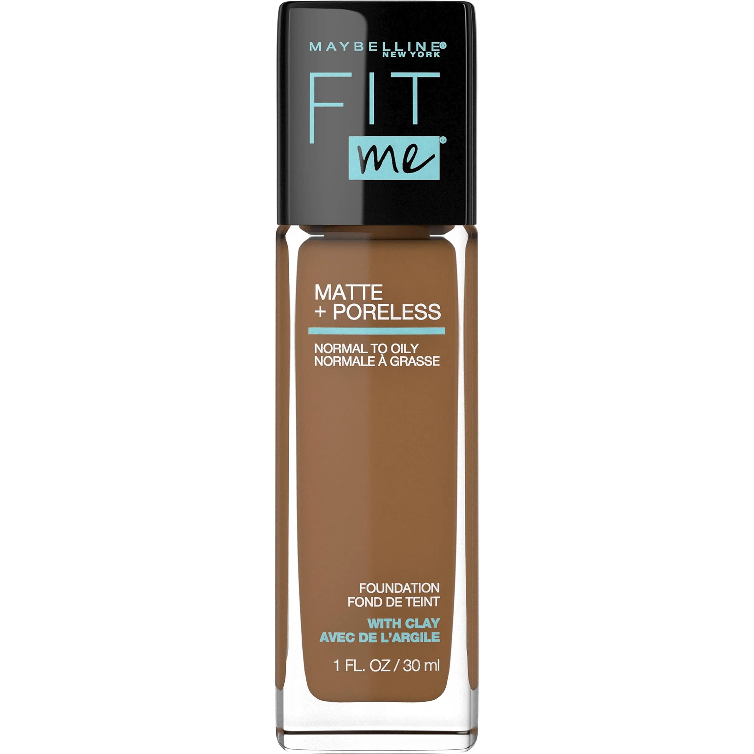 Maybelline Fit Me Matte + Poreless Liquid Foundation, Classic Tan, 2 fl oz (60 ml) | Oil-Free, Pore Minimizing