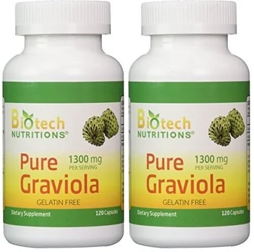 Biotech Nutritions Graviola Capsules 240 Count | Pure Herbal Supplement for Adults - main product image