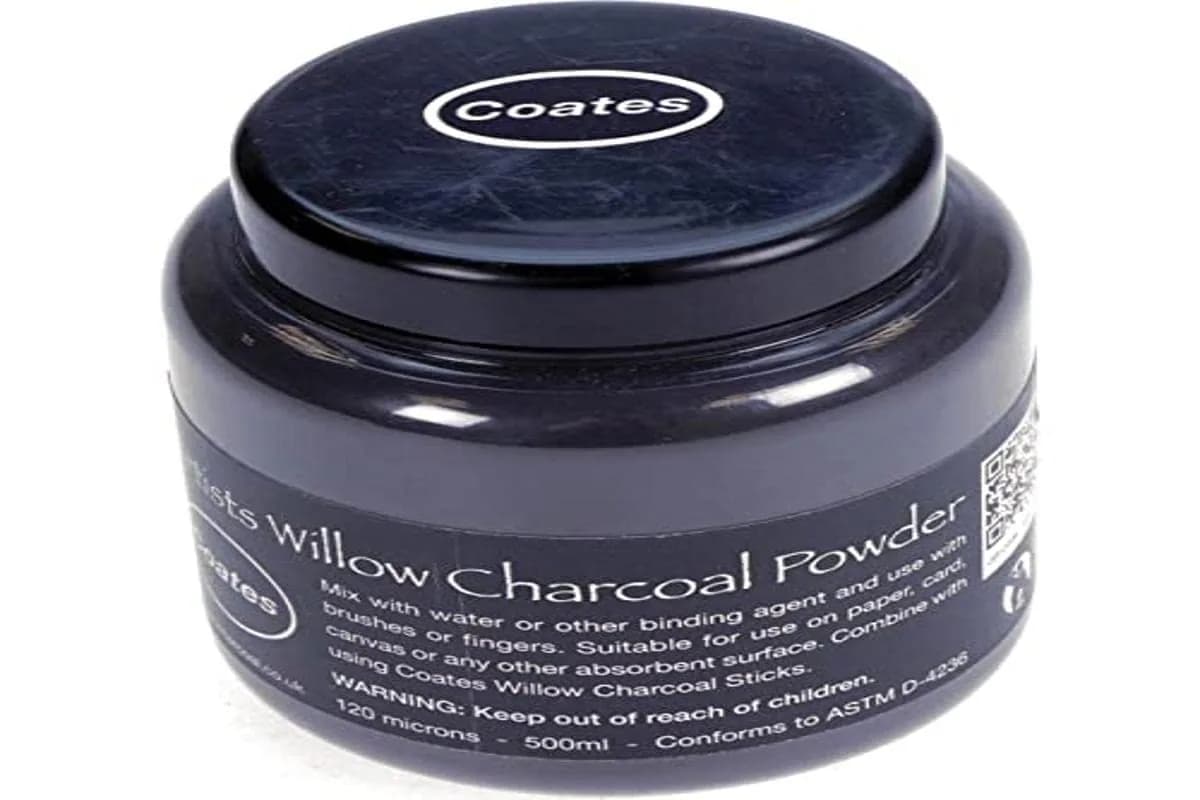 Coates Willow Powdered Charcoal 500ml | Versatile artist tool for large-scale illustrations