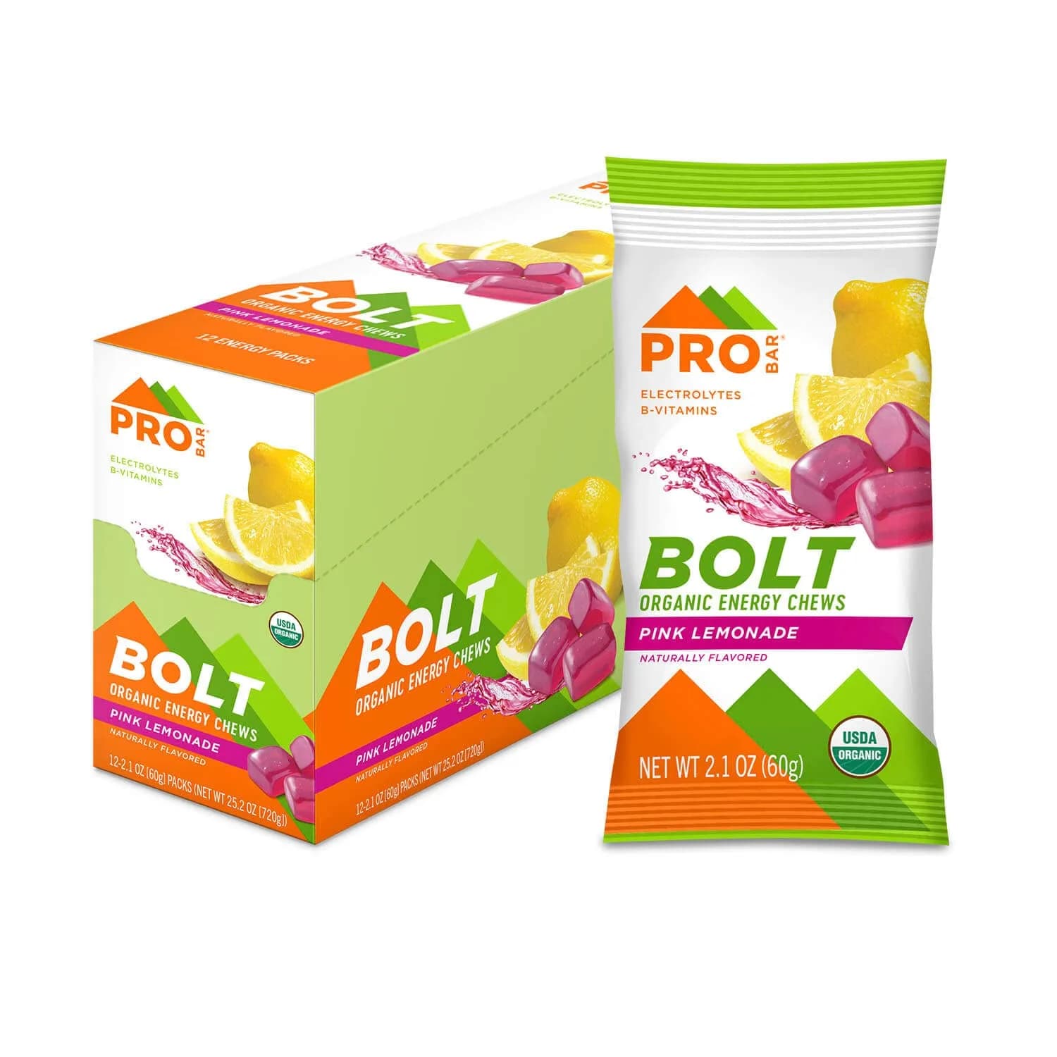 PROBAR Bolt Organic Energy Chews 12 Pack | Fast Carbohydrate Sports Nutrition Gummies for Endurance
