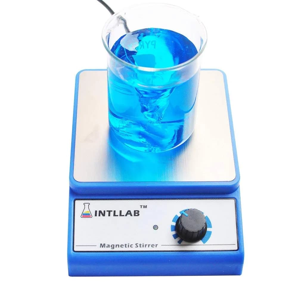 INTLLAB Magnetic Stirrer MS-500 with 3000ml Capacity & Stir Bar | Corrosion-Resistant Stainless Steel Top Plate - main product image