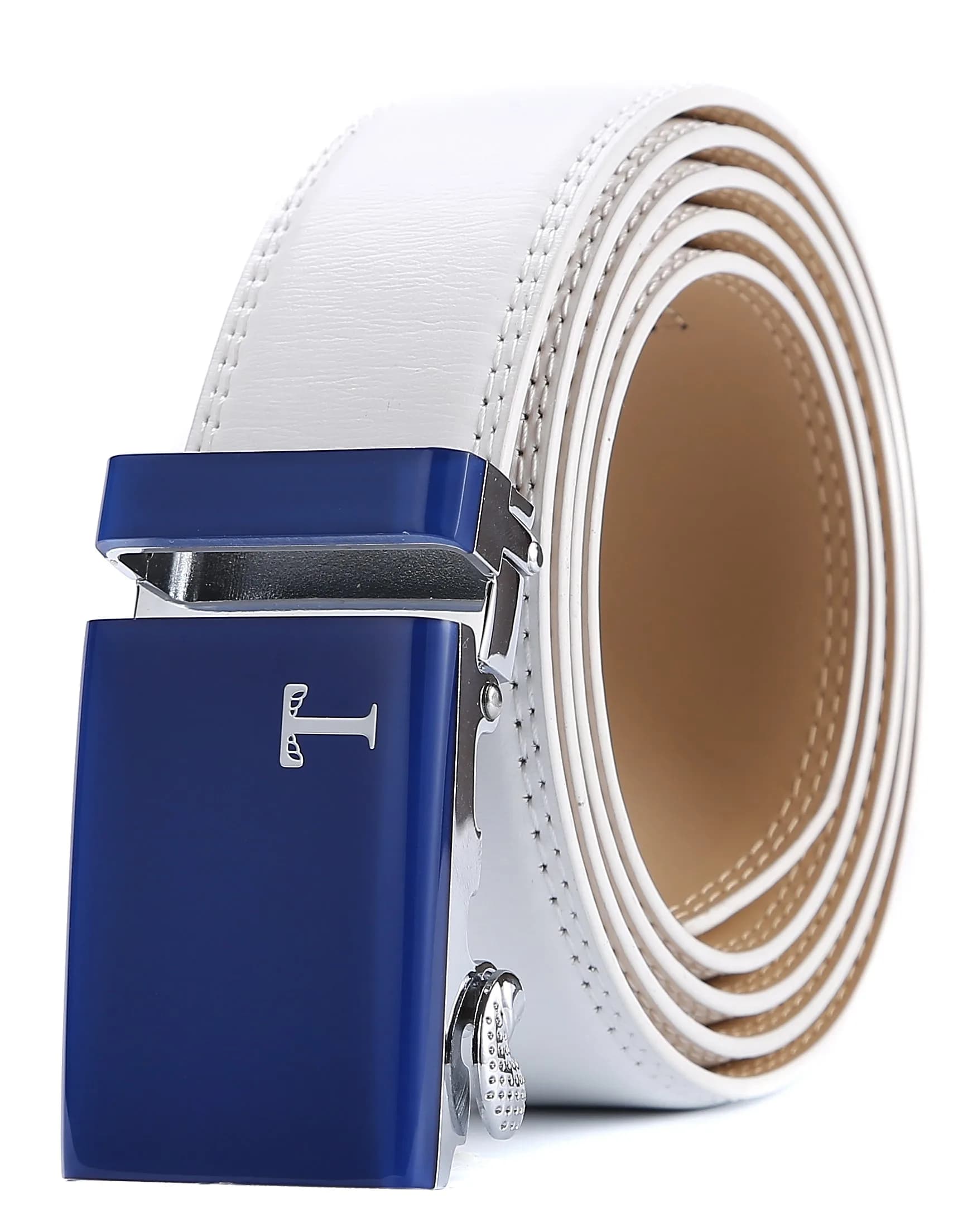 Tonywell Leather Ratchet Belt 32"-45" | Adjustable, Genuine Leather, Automatic Buckle