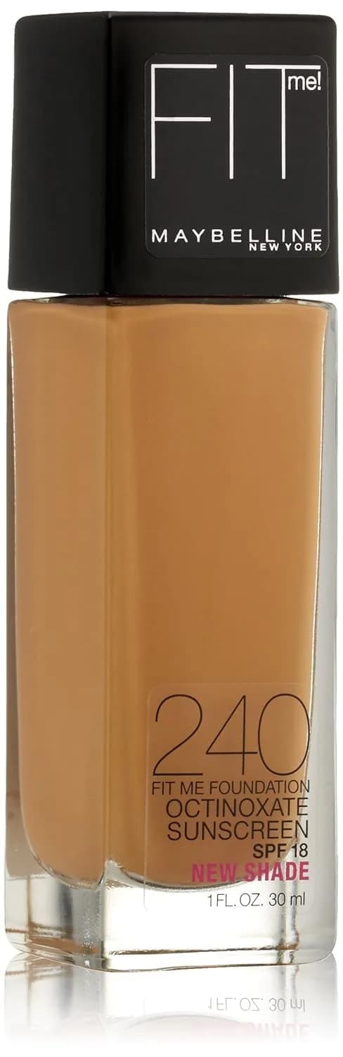 Maybelline Fit Me Dewy + Smooth Foundation, Natural Beige, 29.57ml (1 Fl Oz) | Hydrating Luminous Finish