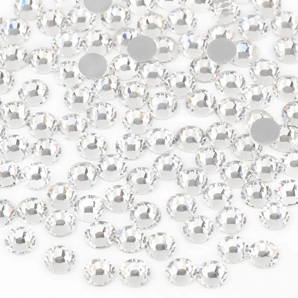 BEADSLAND Flat Back Crystal Rhinestones SS6 (1.9-2.1mm) 1440pcs | Glass Craft Gems for Nail Art & Glue Fix - main product image
