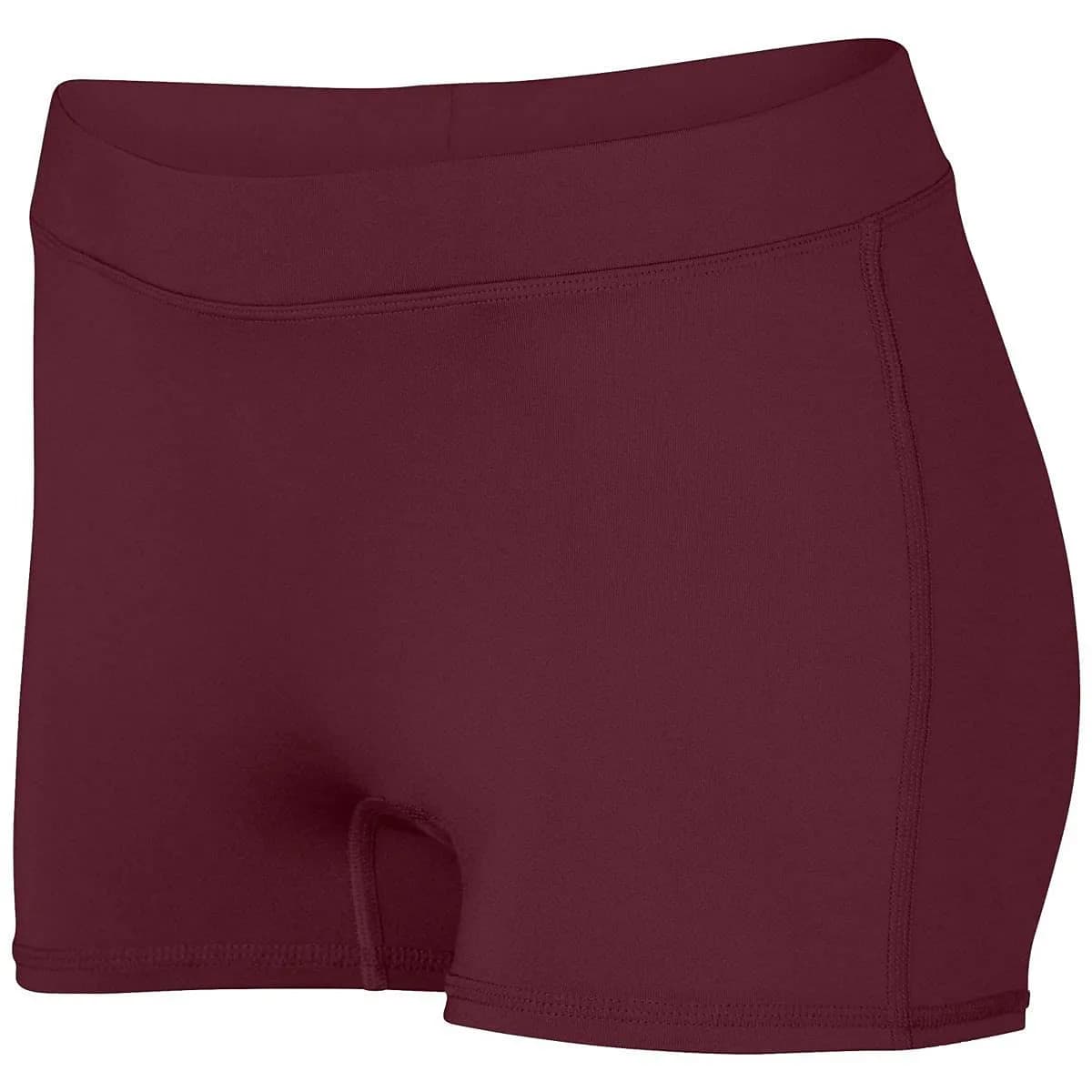 Augusta Sportswear Girls Dare Shorts Maroon Large | 4-way stretch & moisture-wicking for active girls - main product image