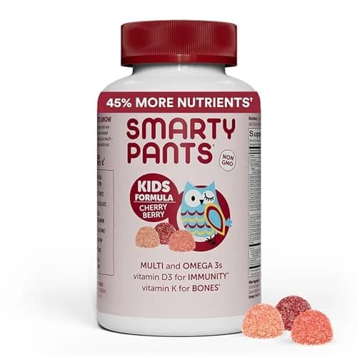 SmartyPants Kids Multivitamin Gummies with Omega 3 Fish Oil, Vitamin D3, C, B12, Zinc, 120 Count (30 Day Supply) - main product image