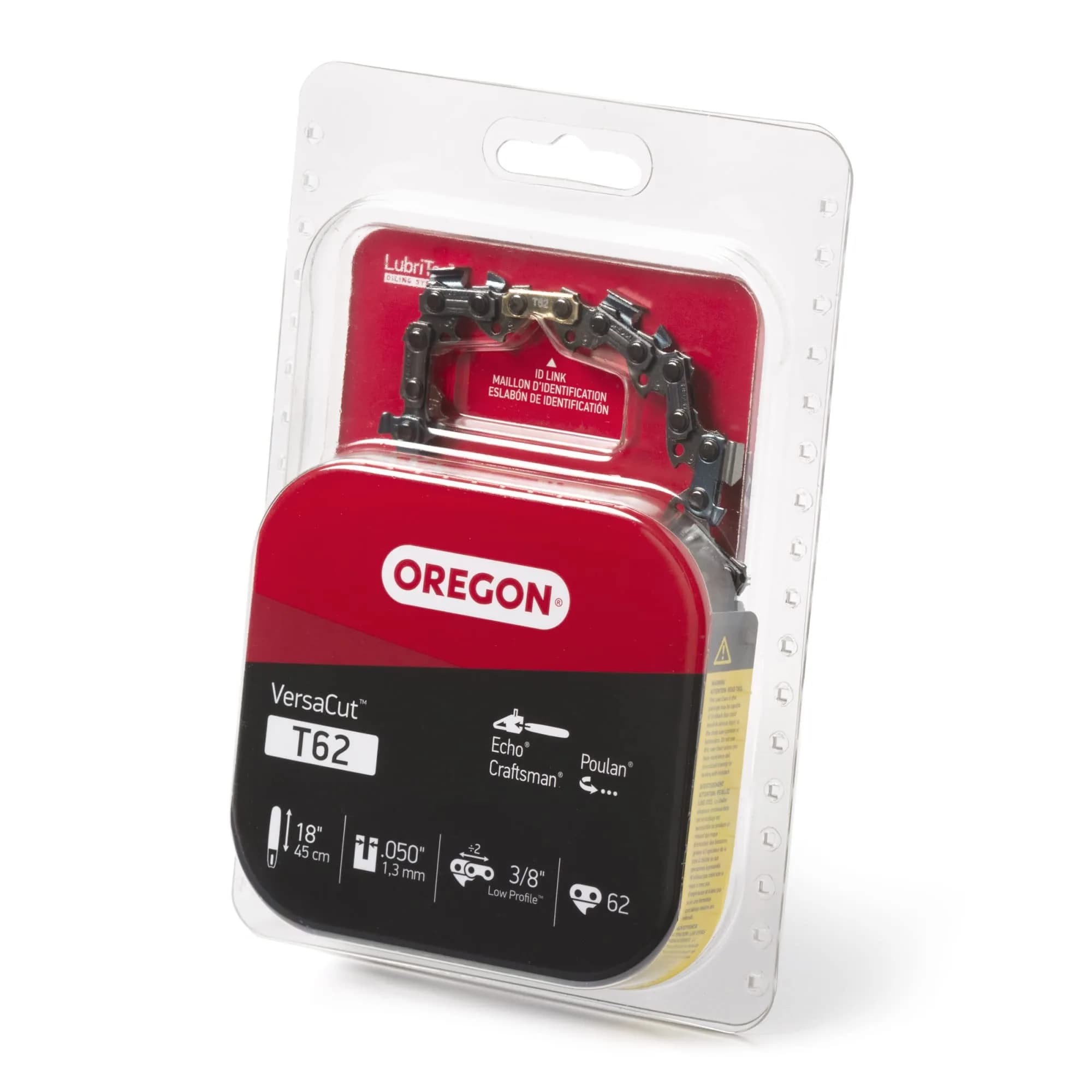 Oregon Chainsaw Chain for 18" Bar, 3/8" LP, .050" Gauge, 62 Drive Links | High Performance for Light & Professional Use - main product image