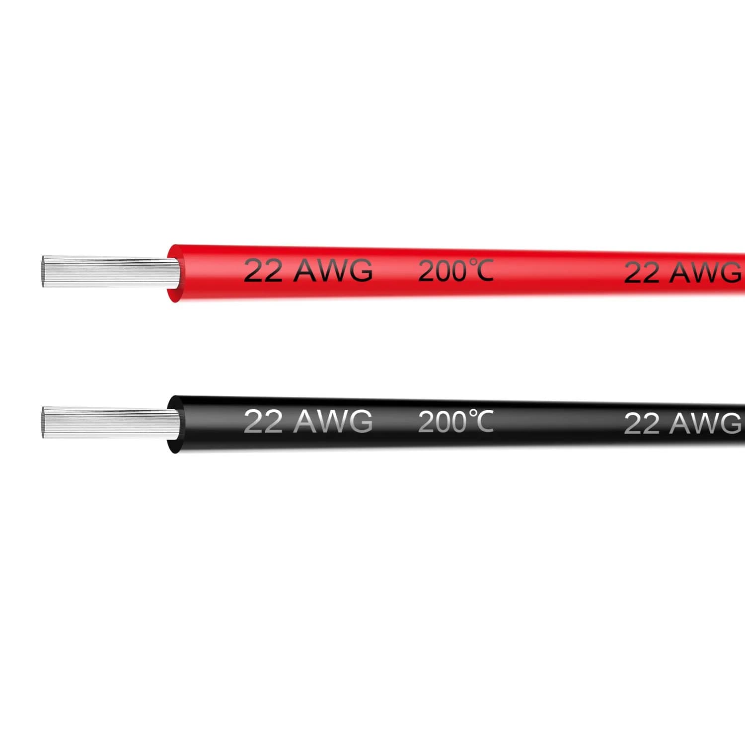 Haerkn 22 AWG Silicone Wire 0.78mm Diameter | 600V Rated, 3A Current, 20ft Total (10ft Black, 10ft Red) - main product image