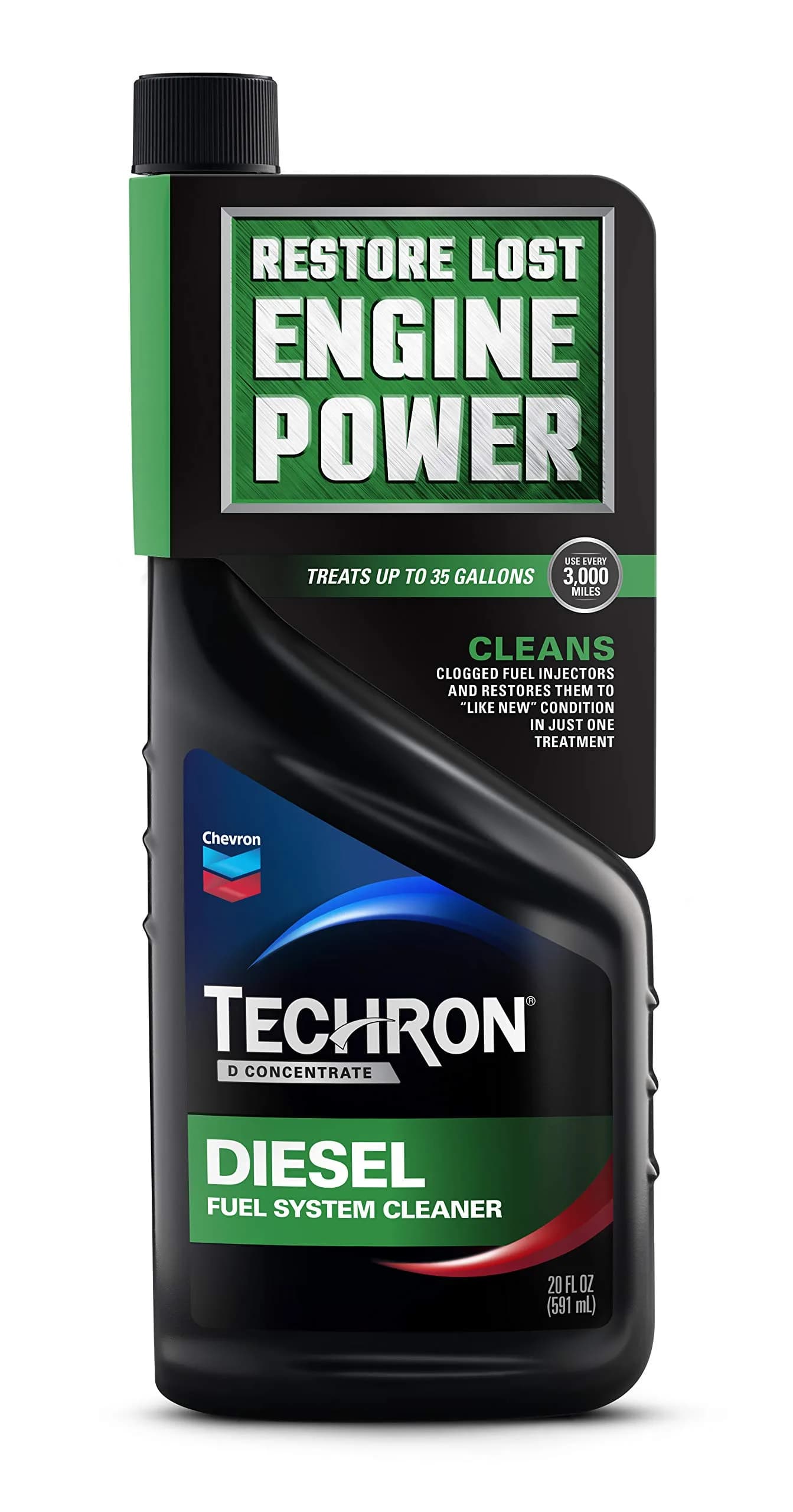 Chevron Techron D Concentrate Diesel Fuel System Cleaner 20 Fl Oz (591 ml) | Cleans Injectors & Restores Performance - main product image