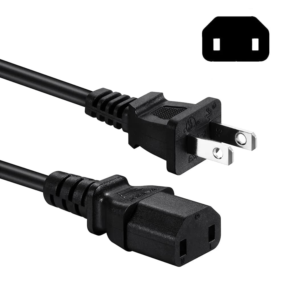 TPLTECH 4ft 2-Prong AC Power Cord | UL Listed Replacement for PS4 Pro, Xbox One, Xbox 360 - main product image