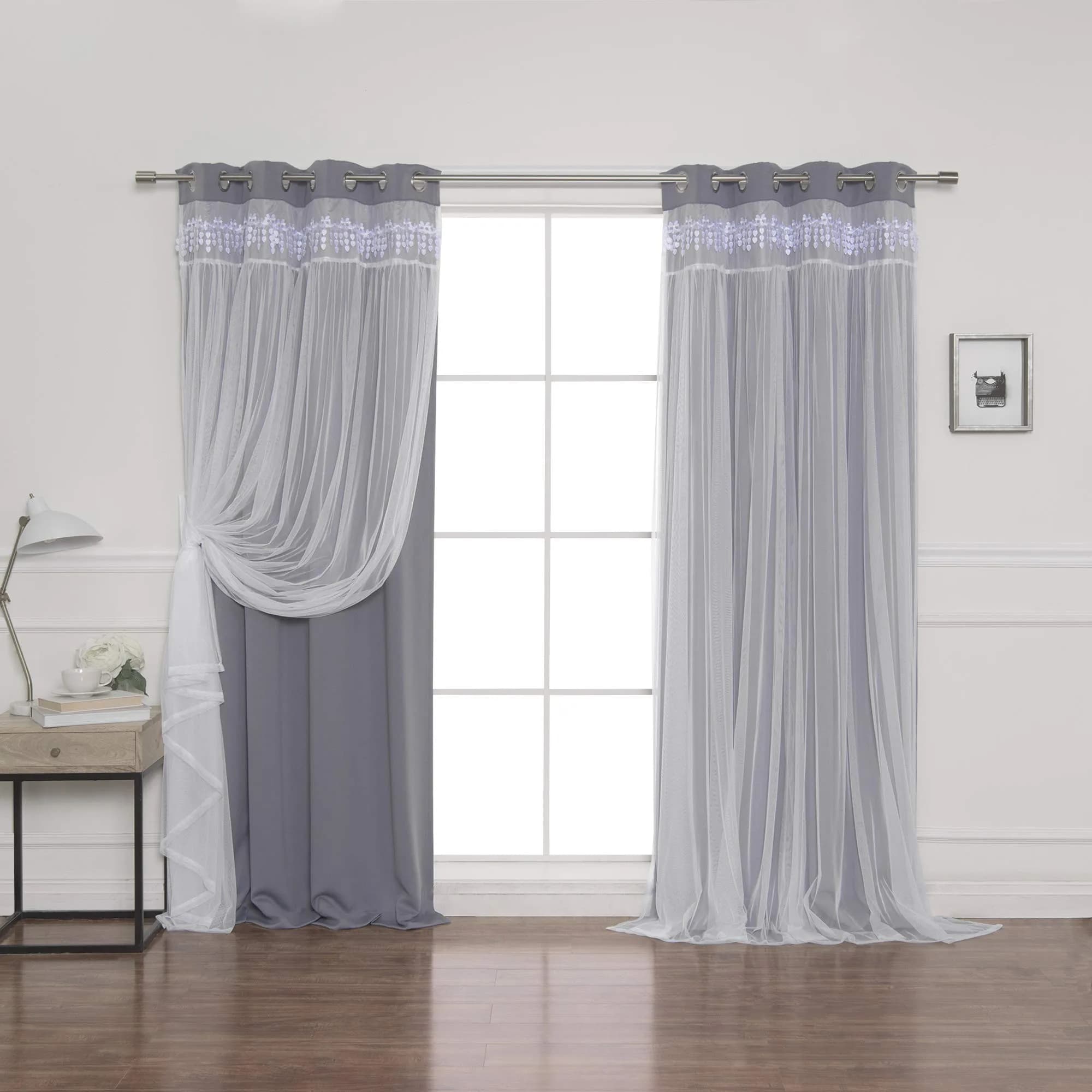 Best Home Fashion Black Curtain 52"W x 96"L | Thermal Blackout with Grommet Top