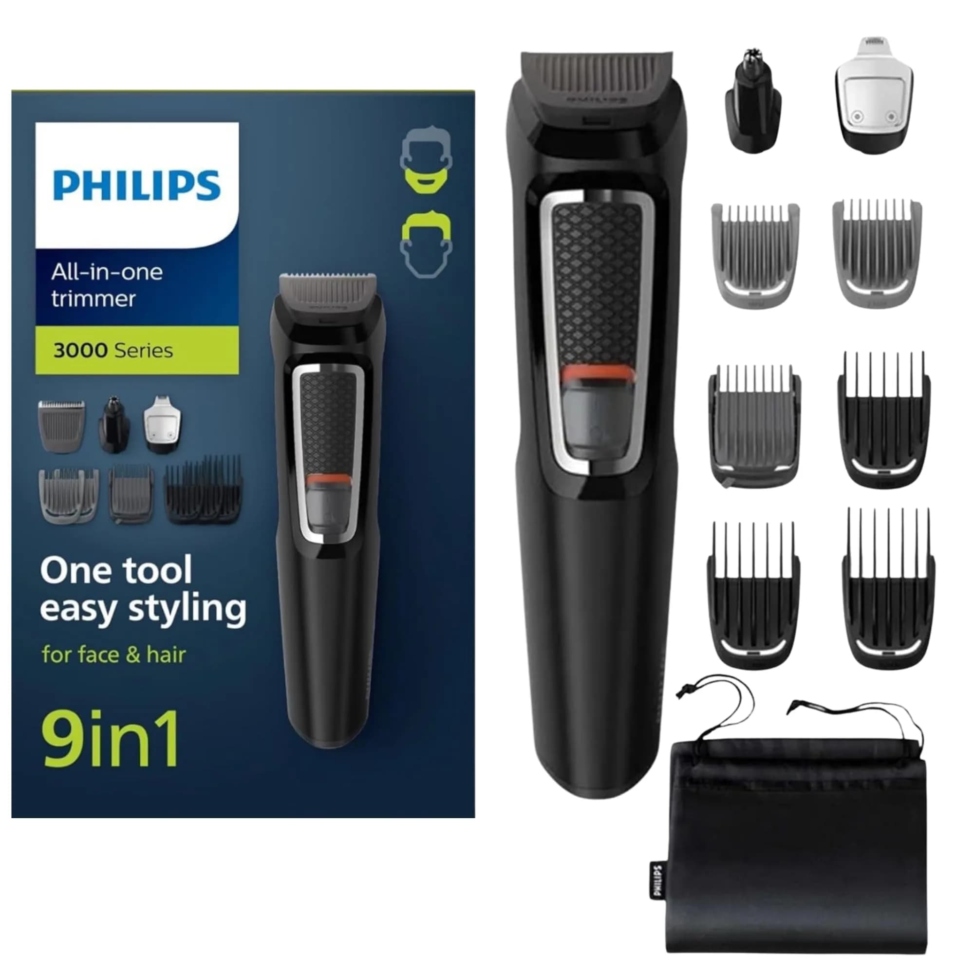 Philips Norelco Multigroom 3000 MG3740 All-in-One Trimmer with 13 Pieces | 60-Minute Runtime - main product image