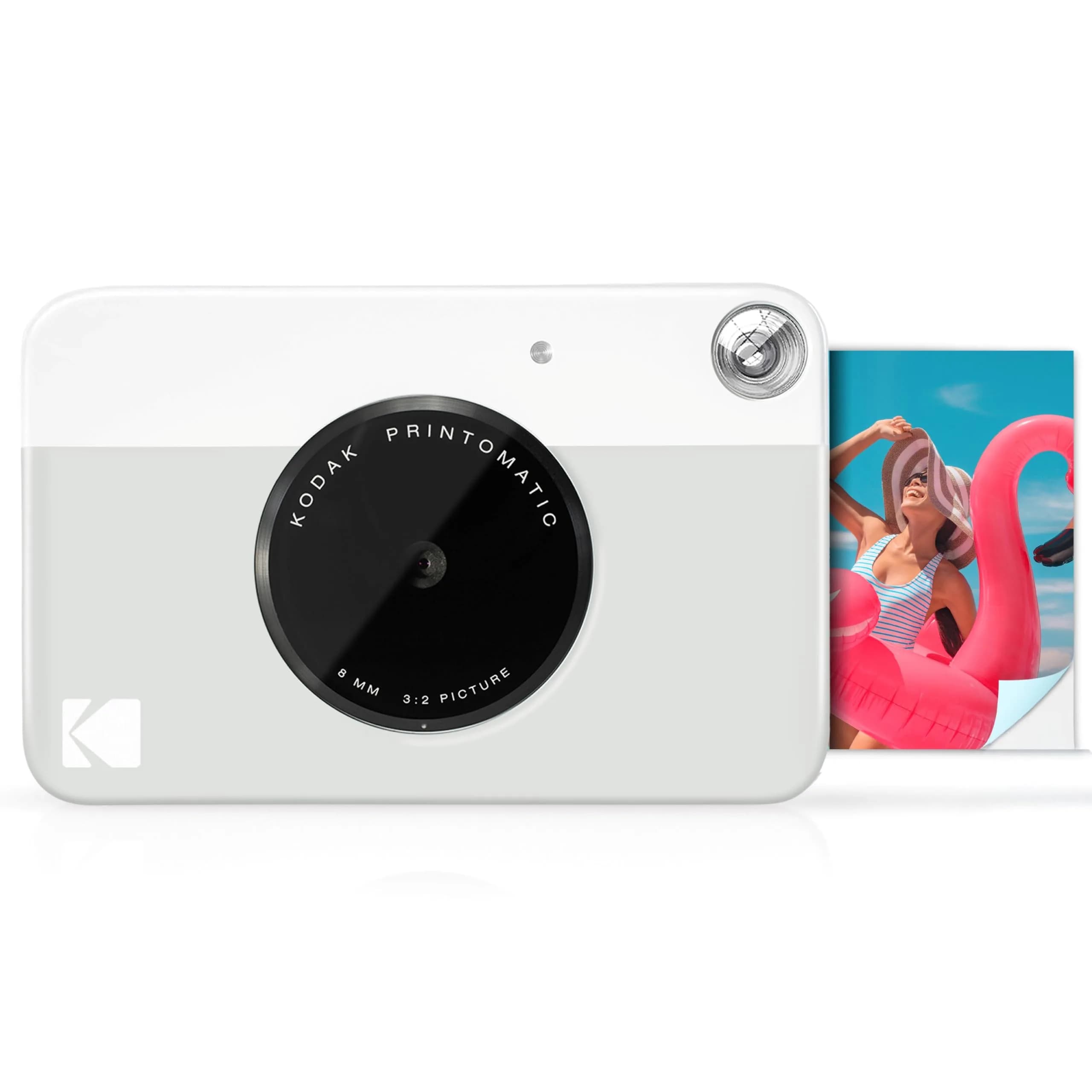 KODAK Printomatic Instant Print Camera Grey | 5MP, 2x3" Sticky-Back Prints - main product image