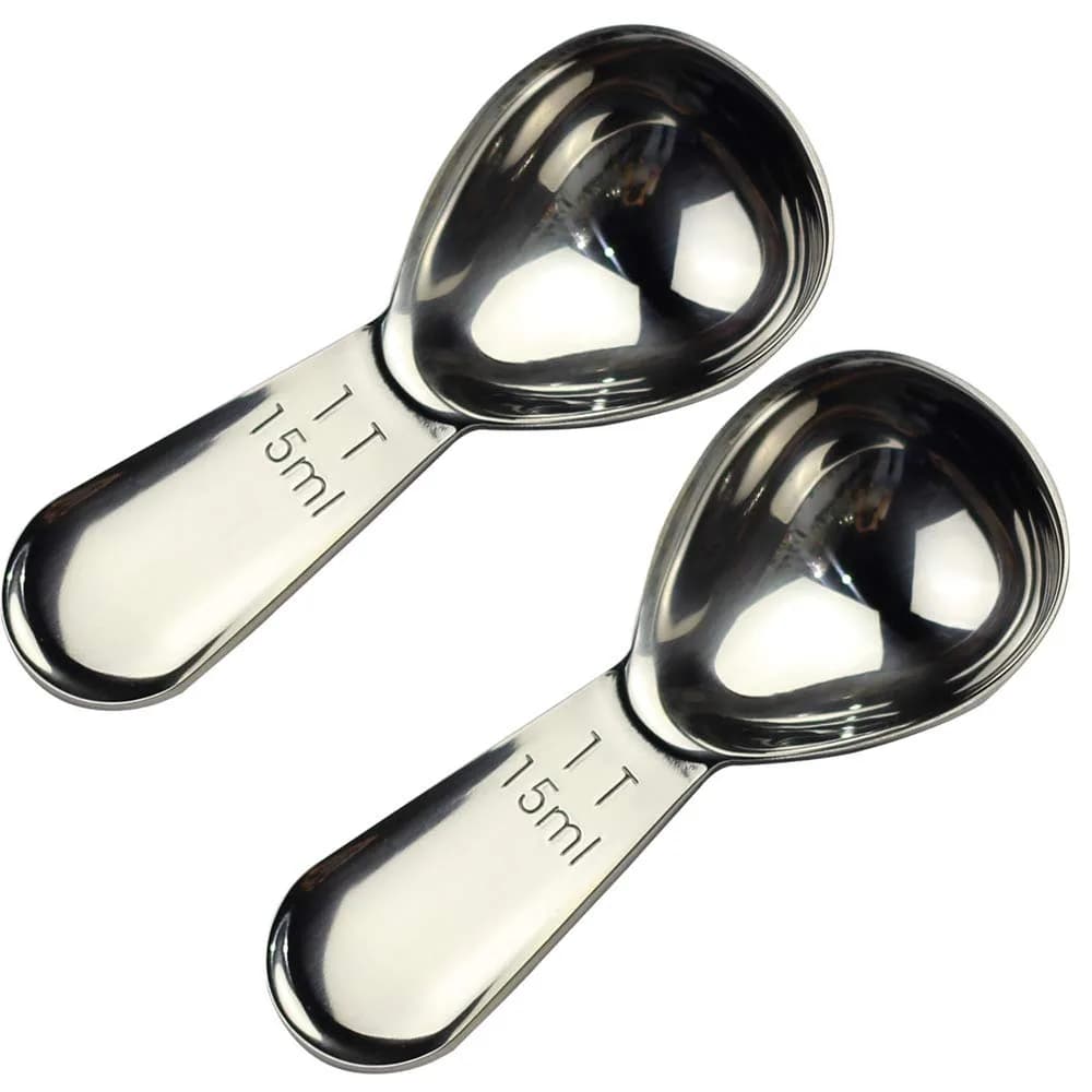 CoaGu Coffee Scoop Set 15ml & 30ml (1Tbsp & 2Tbsp) 18/8 Stainless Steel | Precise Coffee & Baking Measurements