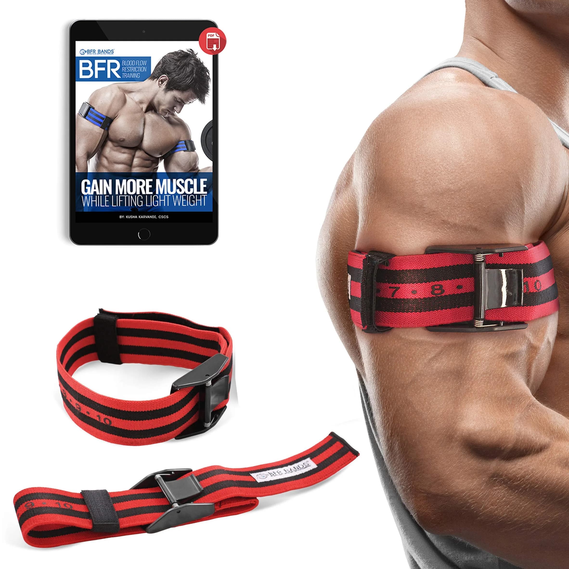 BFR BANDS PRO X Occlusion Bands – 2 Pack, 2 Inch Wide | Blood Flow Restriction for Arms & Legs - main product image