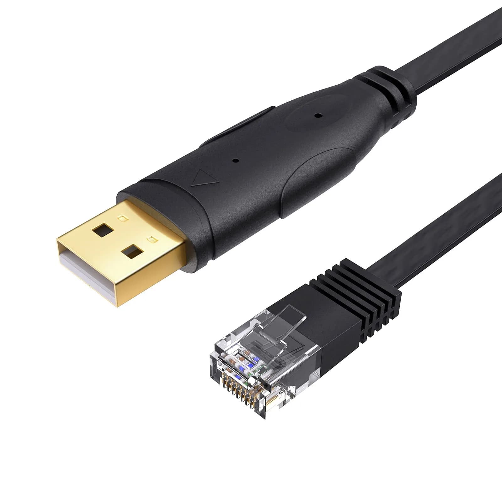 CableCreation USB Console Cable USB to RJ45 Serial Adapter, 6 FT, Black | Compatible with Cisco, NETGEAR, Windows, Linux - main product image