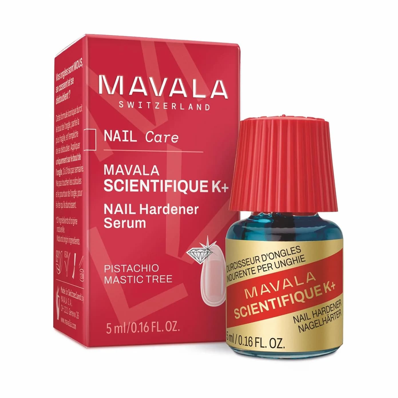 MAVALA Scientifique K+ Keratin Hardener 0.16 Fl Oz | Supports Natural Keratinization & Nail Strength - main product image