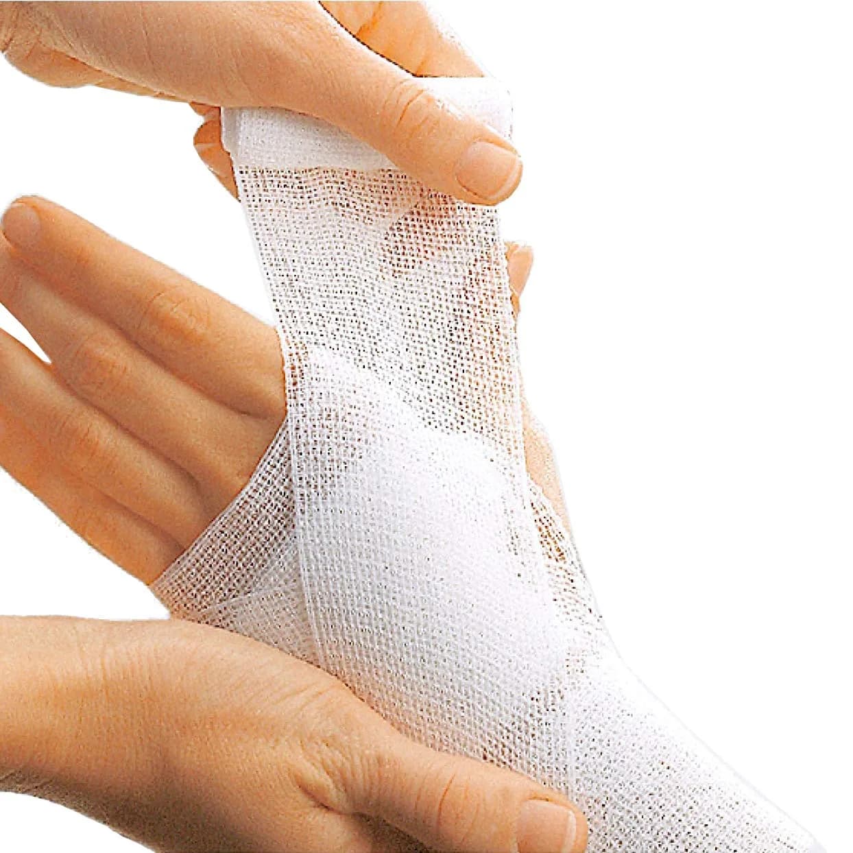 Lohmann & Rauscher Mollelast 4cm x 4m | Conforming Open-Weave Gauze Bandage for Wound Care