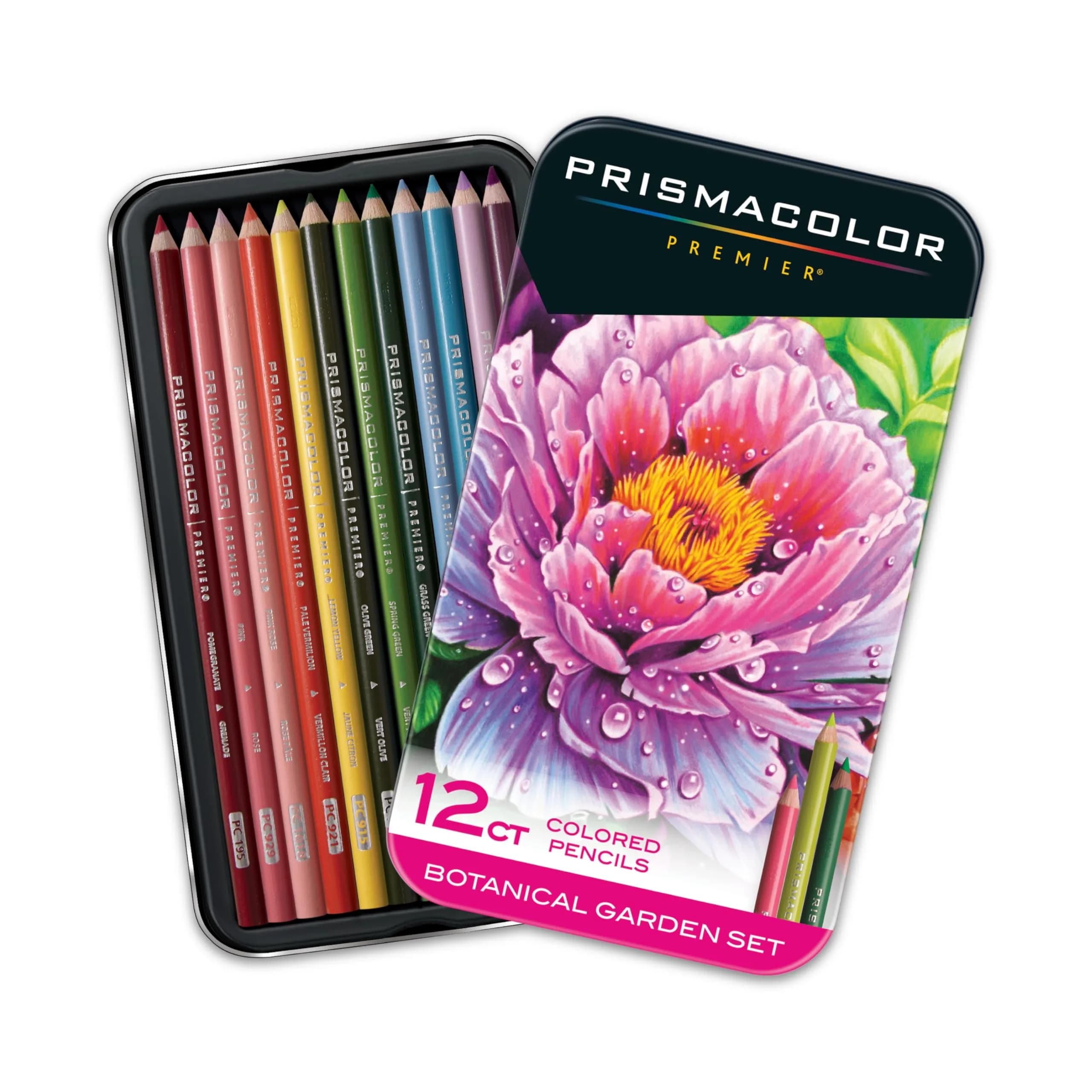Prismacolor Premier Botanical Garden Colored Pencils, Soft Core, 12 Count | Artist-Quality Drawing & Coloring - main product image