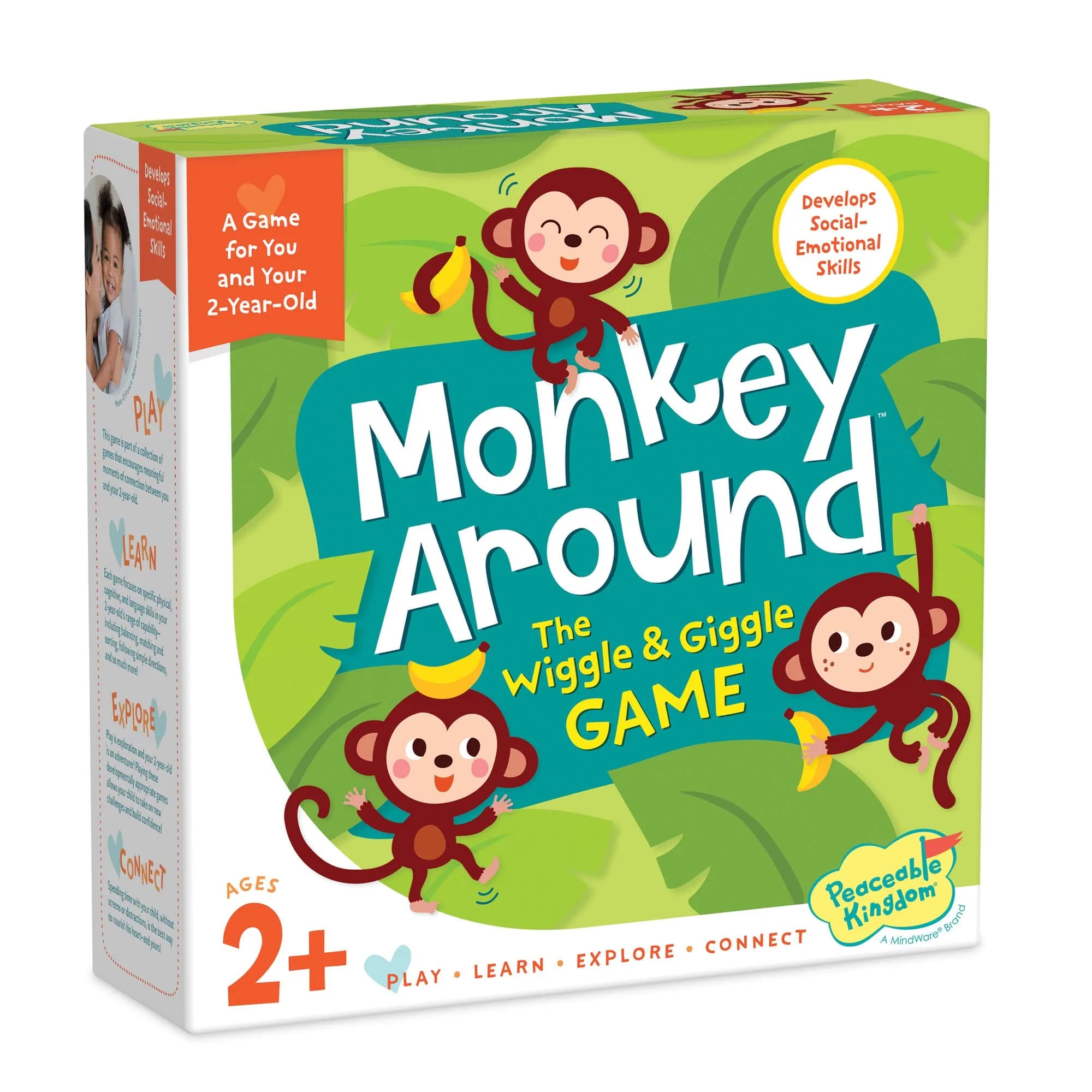 Peaceable Kingdom Monkey Around First Game for Toddlers Interactive Play with Parent Ages 2+ | Gross Motor Skill Development - main product image