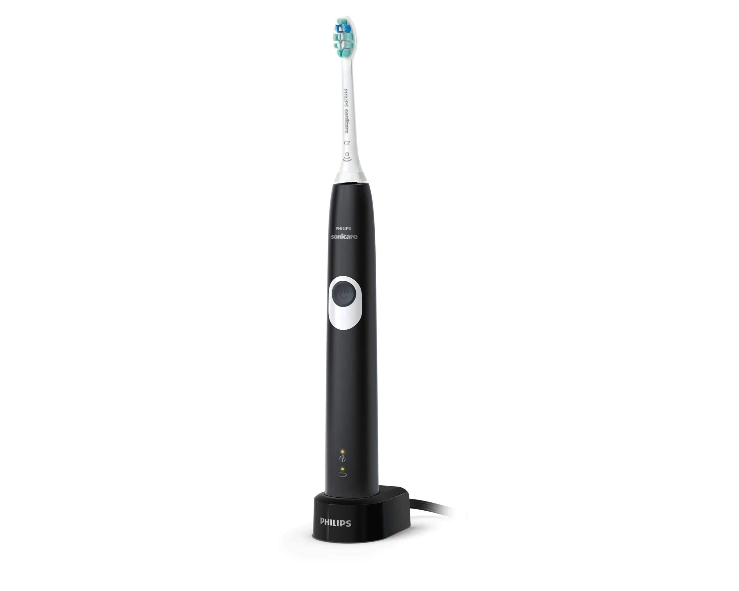 Philips Sonicare ProtectiveClean 4100 Rechargeable Electric Power Toothbrush, Black, 1 Count | Removes up to 7x More Plaque - main product image