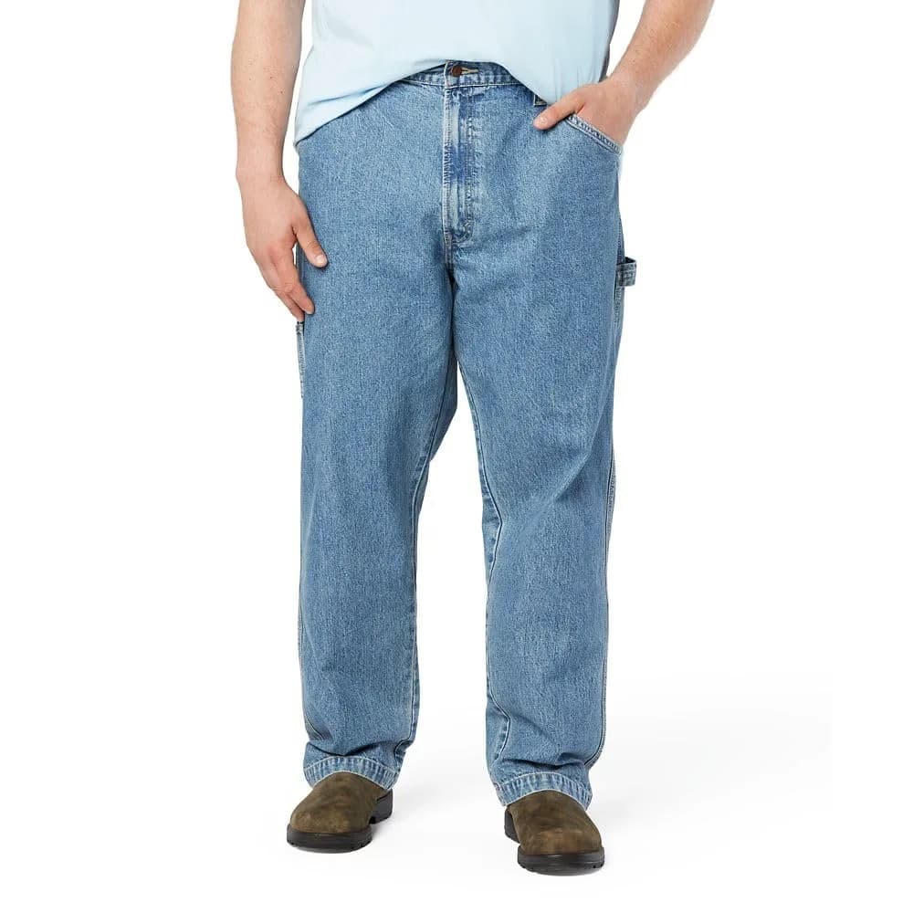 Levi Strauss Signature Gold Men's Carpenter Jeans, Light Indigo, 116.8cm (46W) x 76.2cm (30L) | Relaxed Fit Workwear - main product image