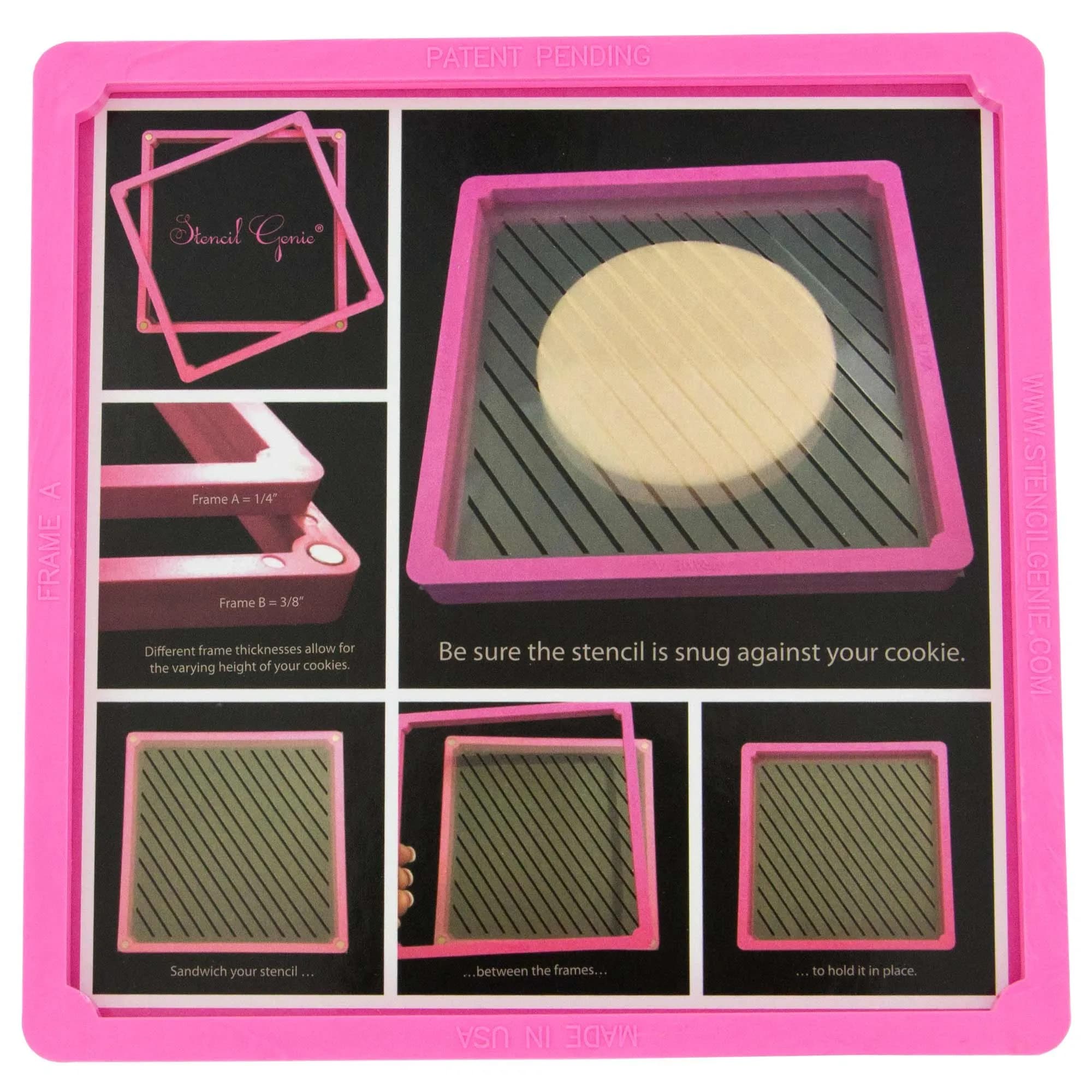 Creative Cookier Magnetic Stencil Frame 5.5" Square | Easy-to-Clean, Strong Magnet Bond, USA Injection Molded - main product image