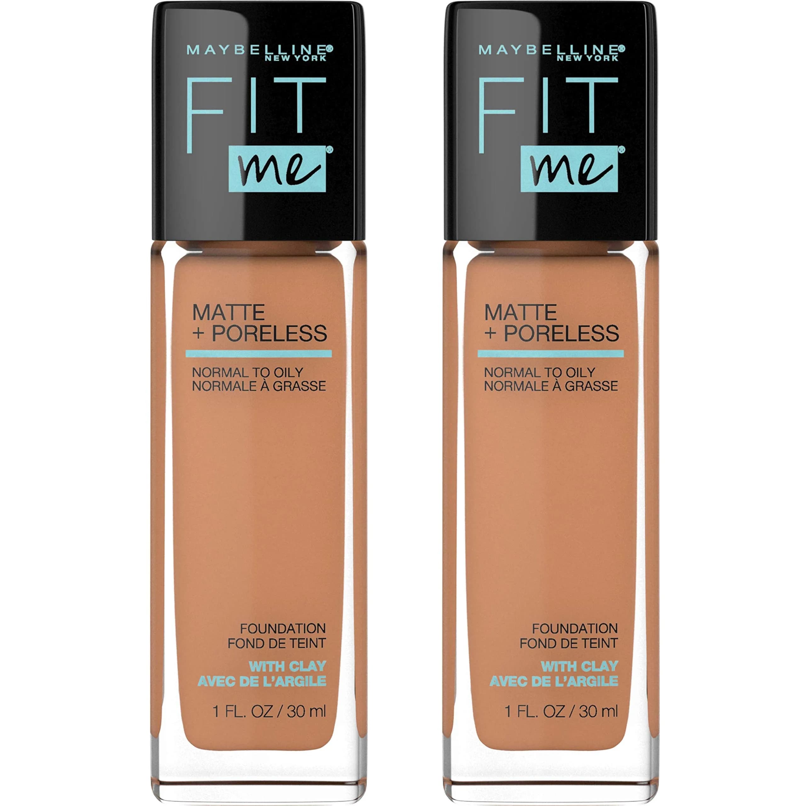 Maybelline Fit Me Matte + Poreless Liquid Foundation, Classic Tan, 2 fl oz (60 ml) | Oil-Free, Pore Minimizing