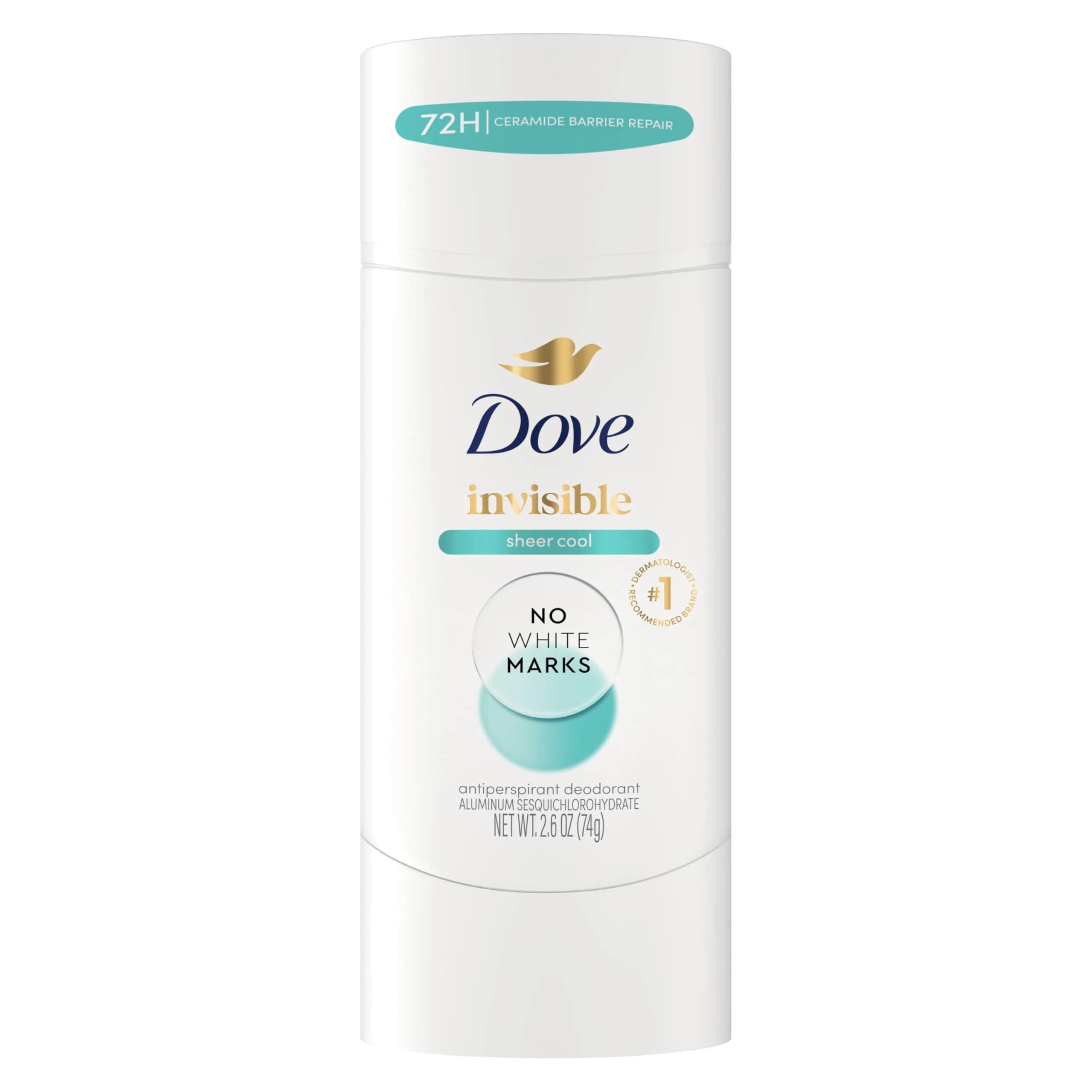 Dove Advanced Care Sheer Cool Invisible Antiperspirant Deodorant Stick 77ml (2.6 oz) | 72-Hour Sweat & Odor Protection - main product image