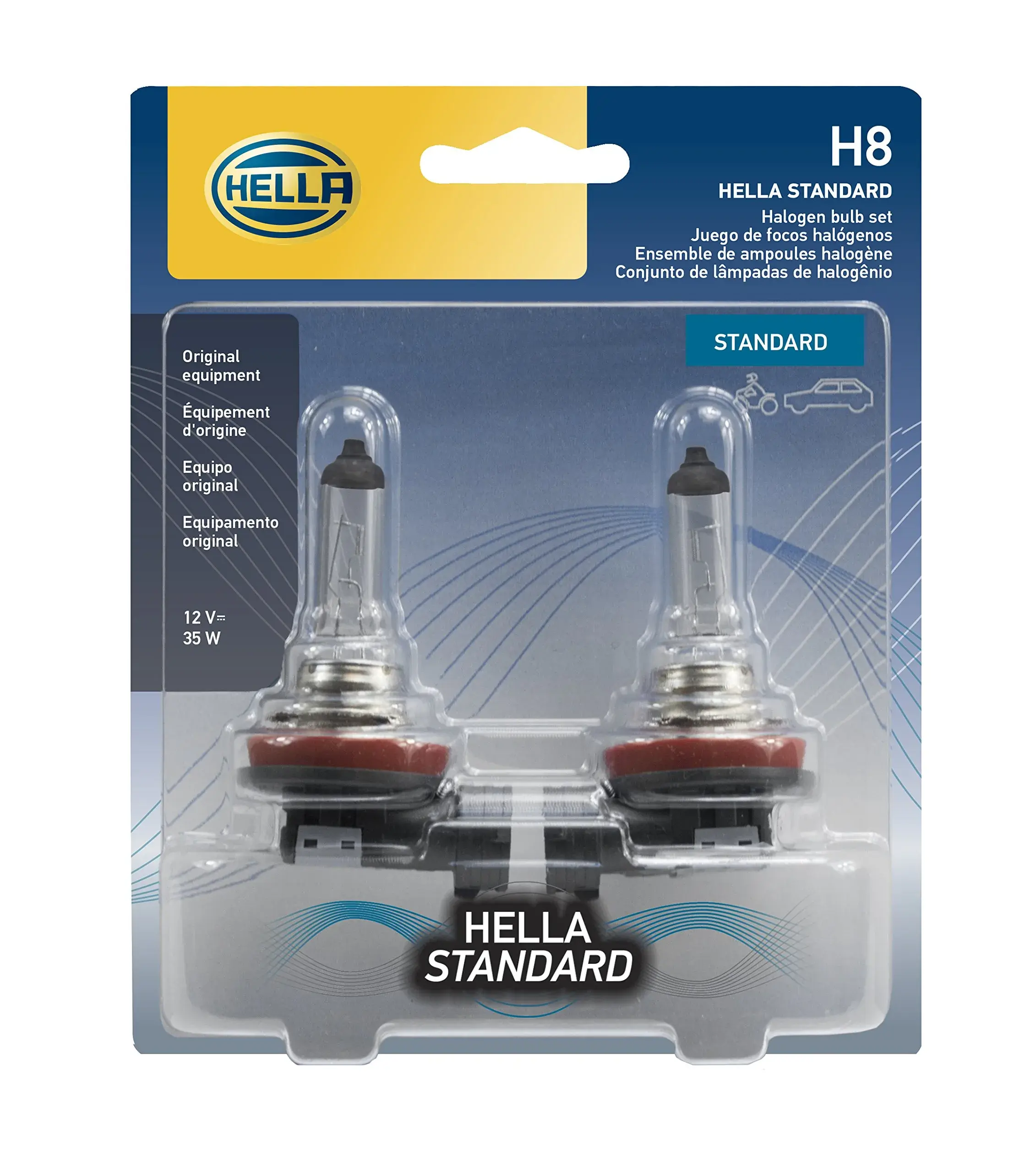 Hella H8TB Standard Halogen Bulbs 12 V 35W | Reliable OE-Style Fit for Vehicles in India