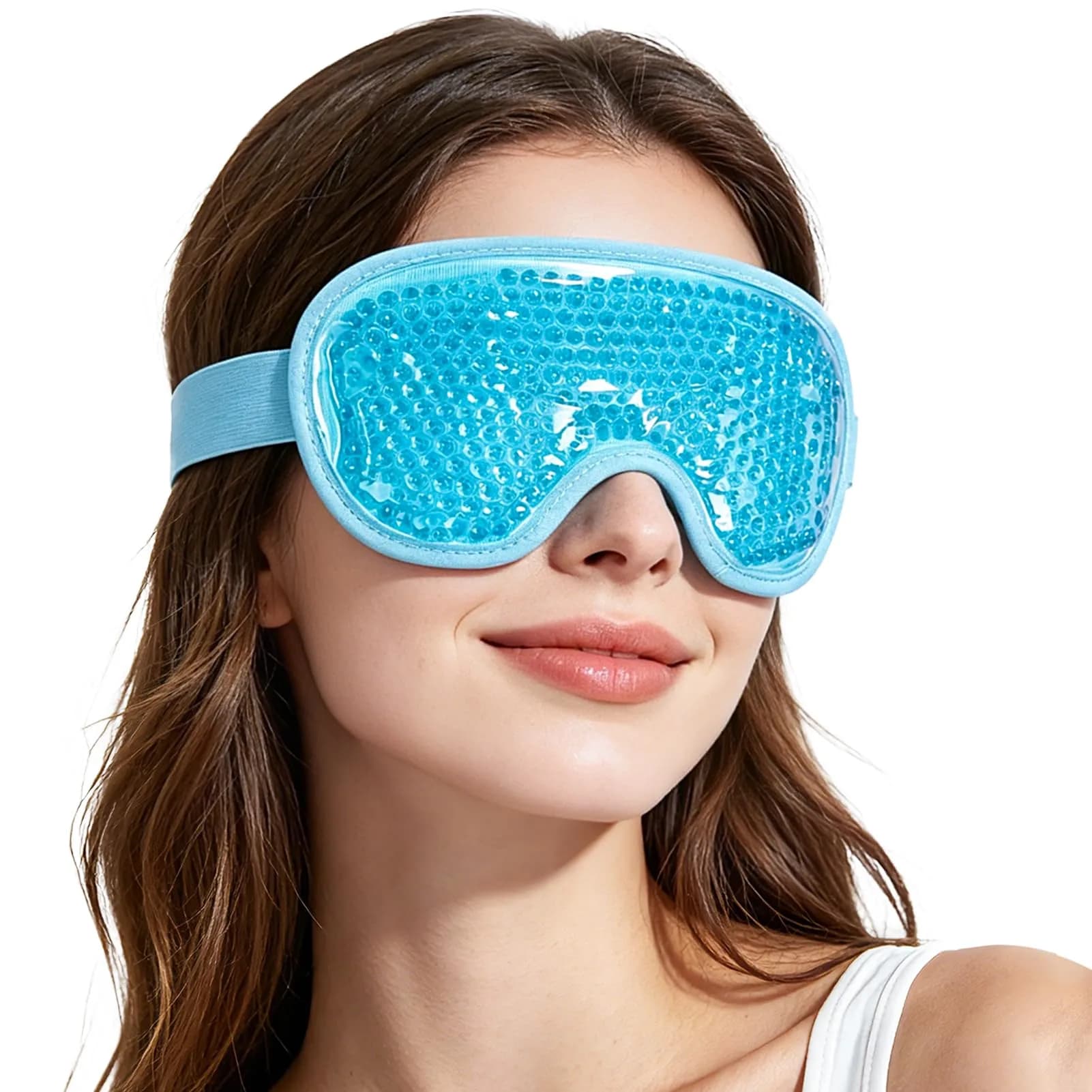 NEWGO Cooling Eye Mask for After Surgery, Reusable Gel Face Ice Pack, Blue (127 g) | Soothing Relief for Puffy Eyes, Headaches, Dark Circles - main product image