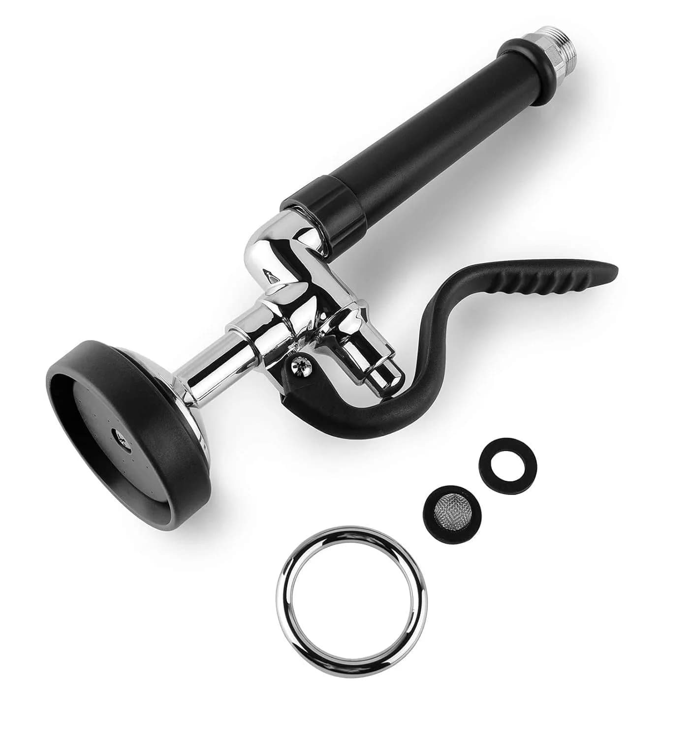 BESTJEEF Pre Rinse Sprayer Commercial Sink Faucet Spray Valve Black | High Pressure Water Save - main product image