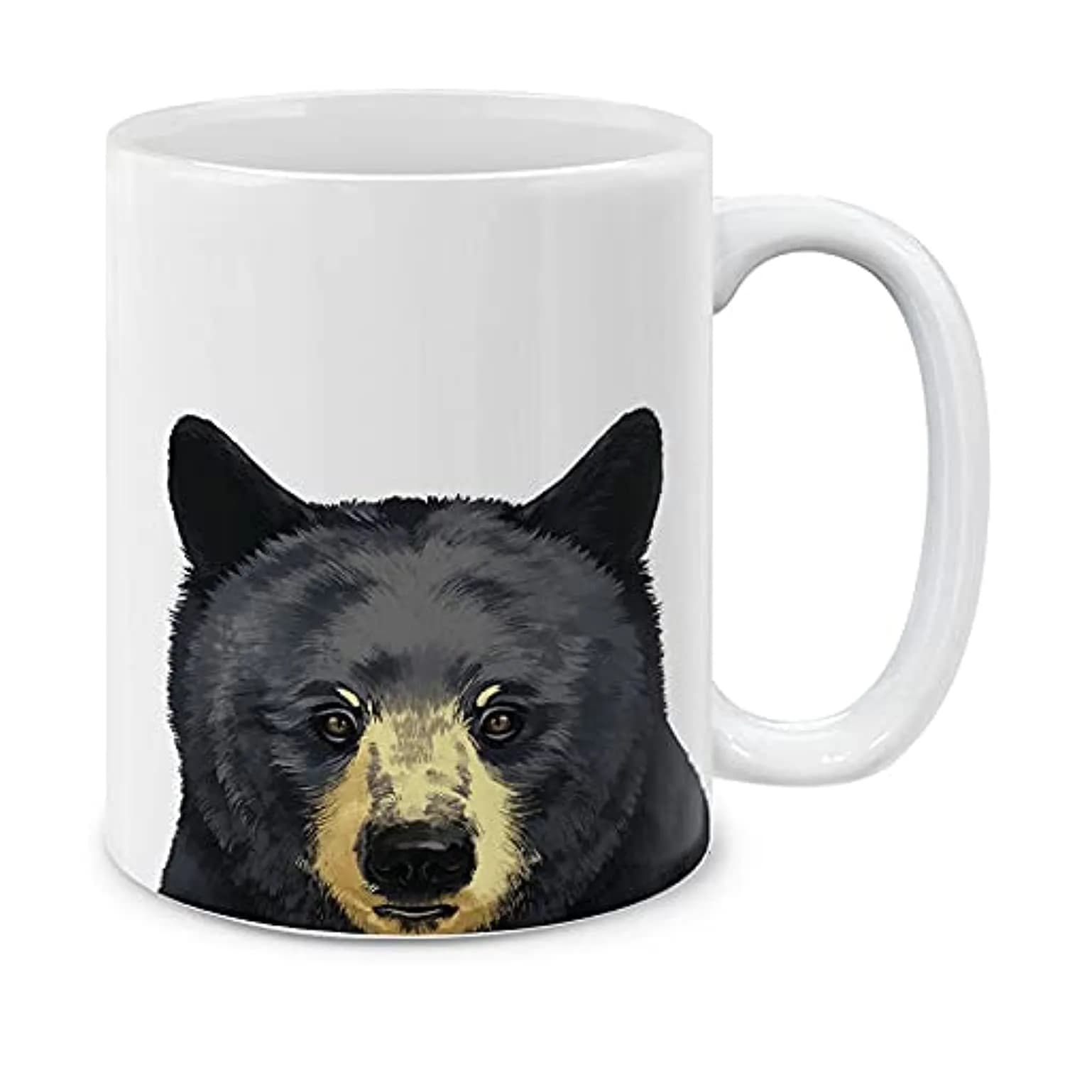 MUGBREW Cute Animal Black Bear Ceramic Coffee Mug 11 OZ | Unique Animal Design for Daily Use - main product image
