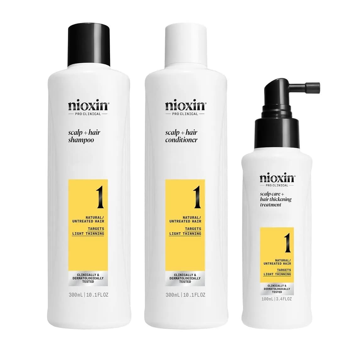 NIOXIN System 1 Hair Thickening Treatment 23.6 Fl Oz (700 ml) | For Natural Hair with Light Thinning | Strengthens & Boosts Density - main product image