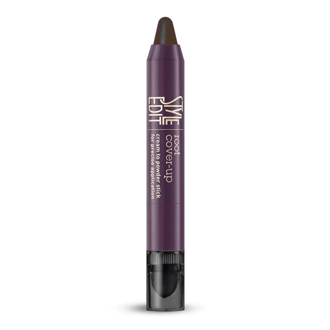 STYLE EDIT Root Touch Up Stick, Dark Brown | Instant Gray Coverage, Travel-Friendly, Made in USA