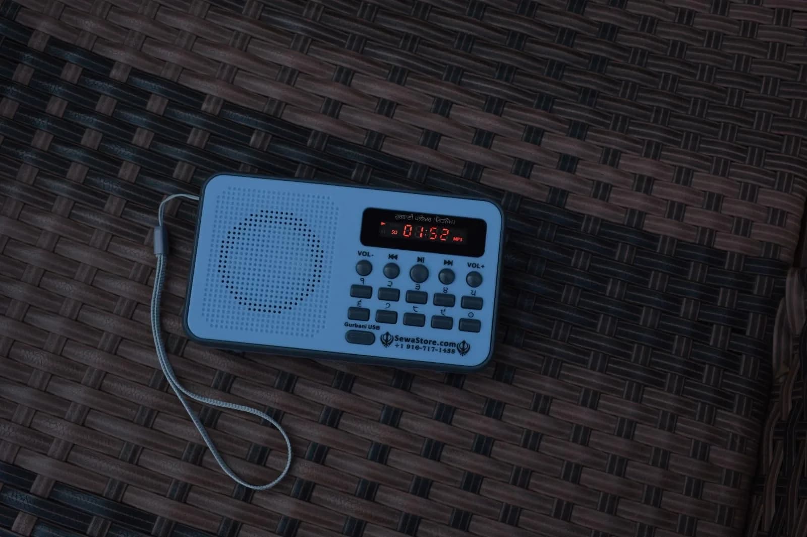 SewaStore.com Gurbani Radio Player with Nitnem, Sukhmani Sahib, Kirtan, Simran, Sundar Gutka & Sri Dasam Granth Baania (Grey) | Pre-assigned Buttons for Daily Gurbani - main product image