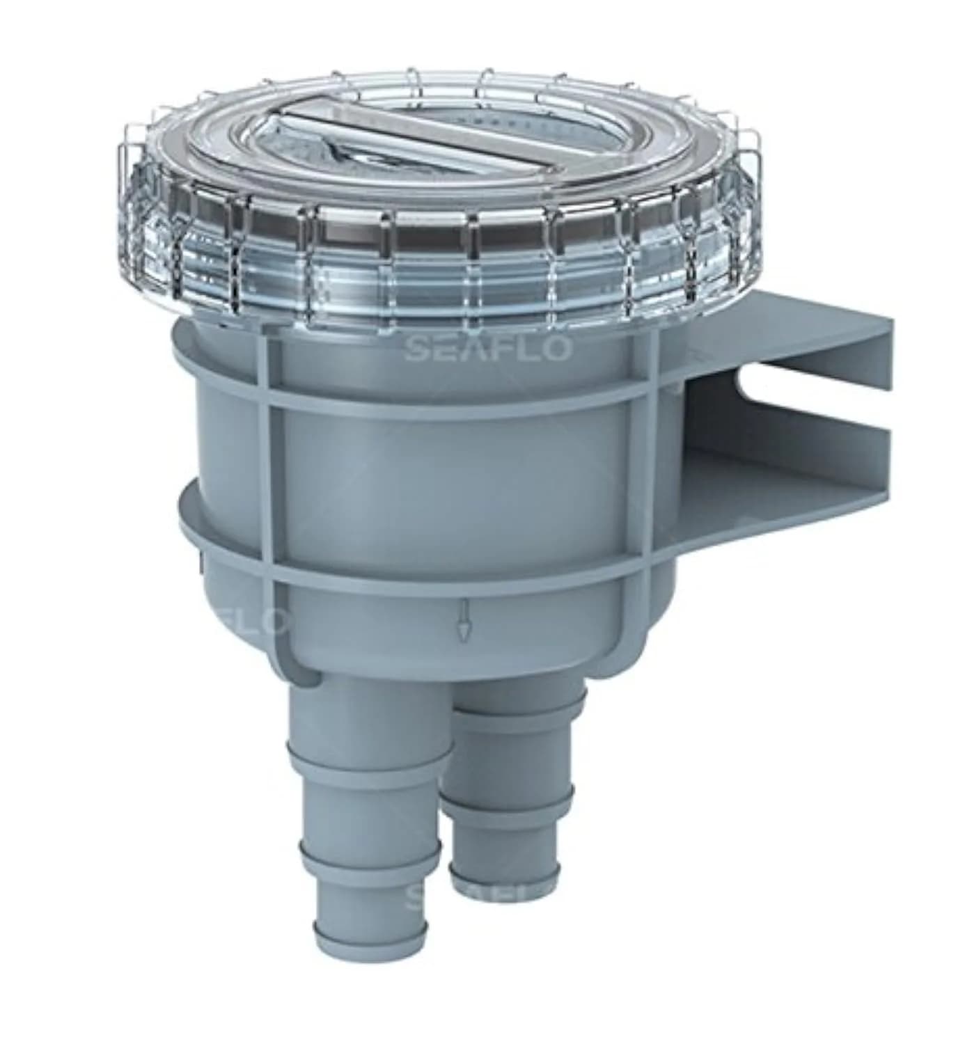 SEAFLO Raw Cooling Water Intake Basket Strainer for Seawater Marine & Boat | 1.5" Hose | Corrosion-Resistant Polyethylene