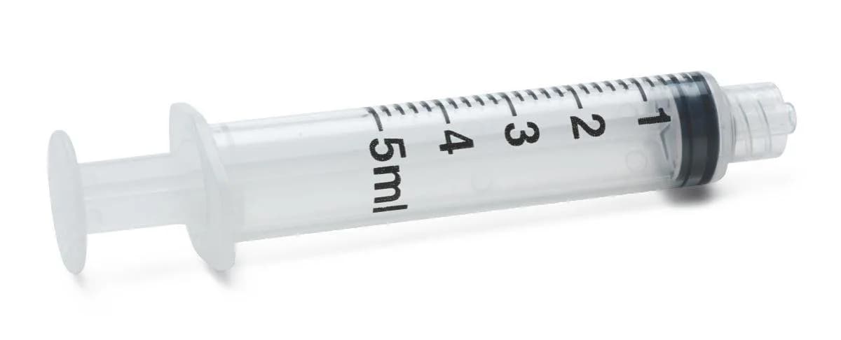 Progenerica 5ml Syringe with Luer Lock Tip | Sterile No Needle, 100 Pack