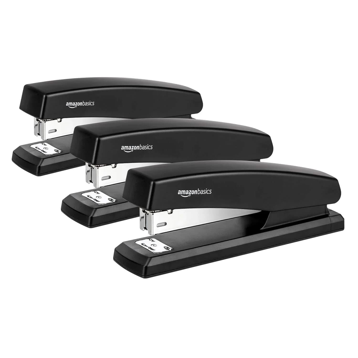 Amazon Basics Desktop Office Stapler 3-Pack with 1000 Staples | Staples Up to 25 Sheets - main product image