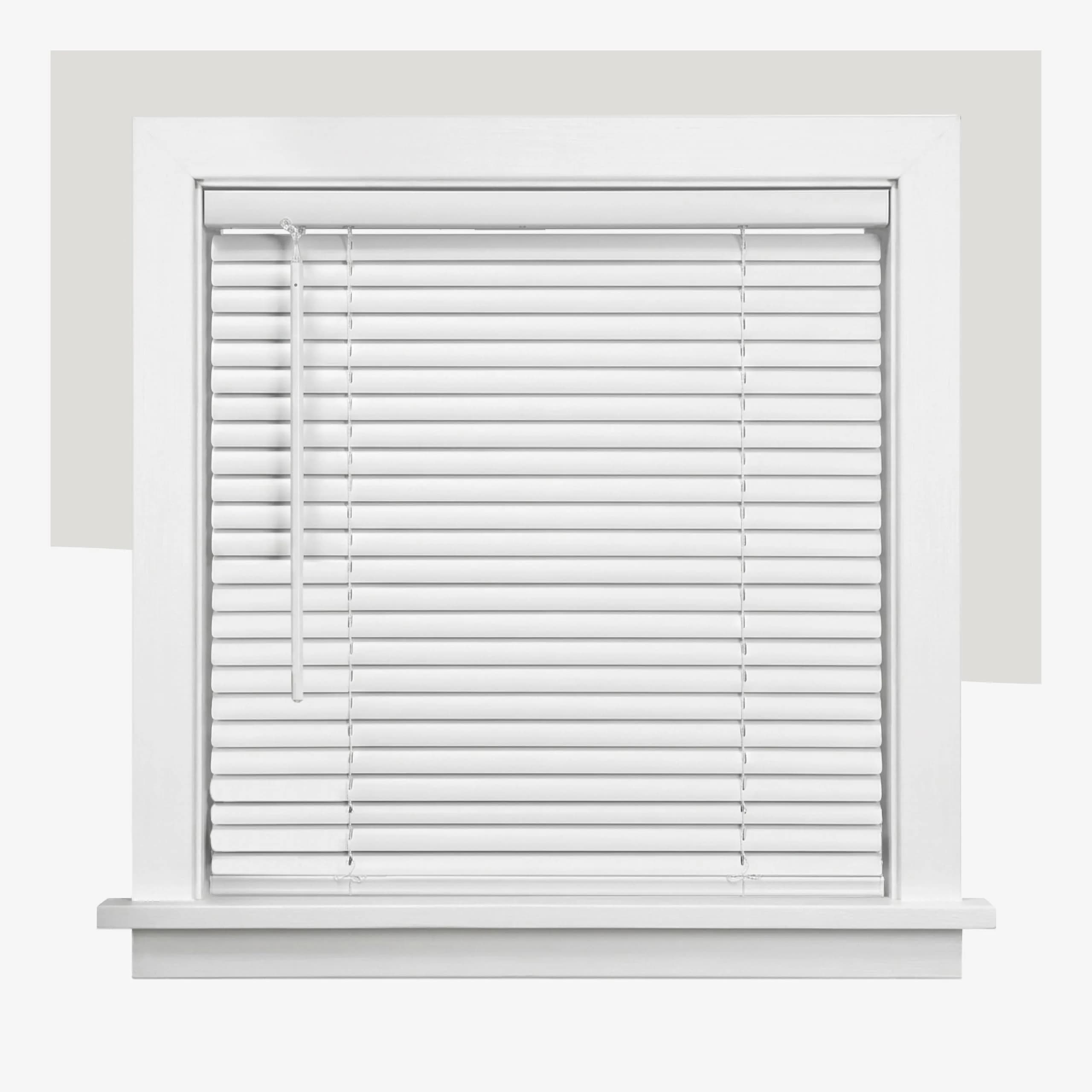 CHICOLOGY Cordless White Vinyl Mini Blinds 88cm (35"W) x 162cm (64"H) | Easy Install for Indoor Windows - main product image