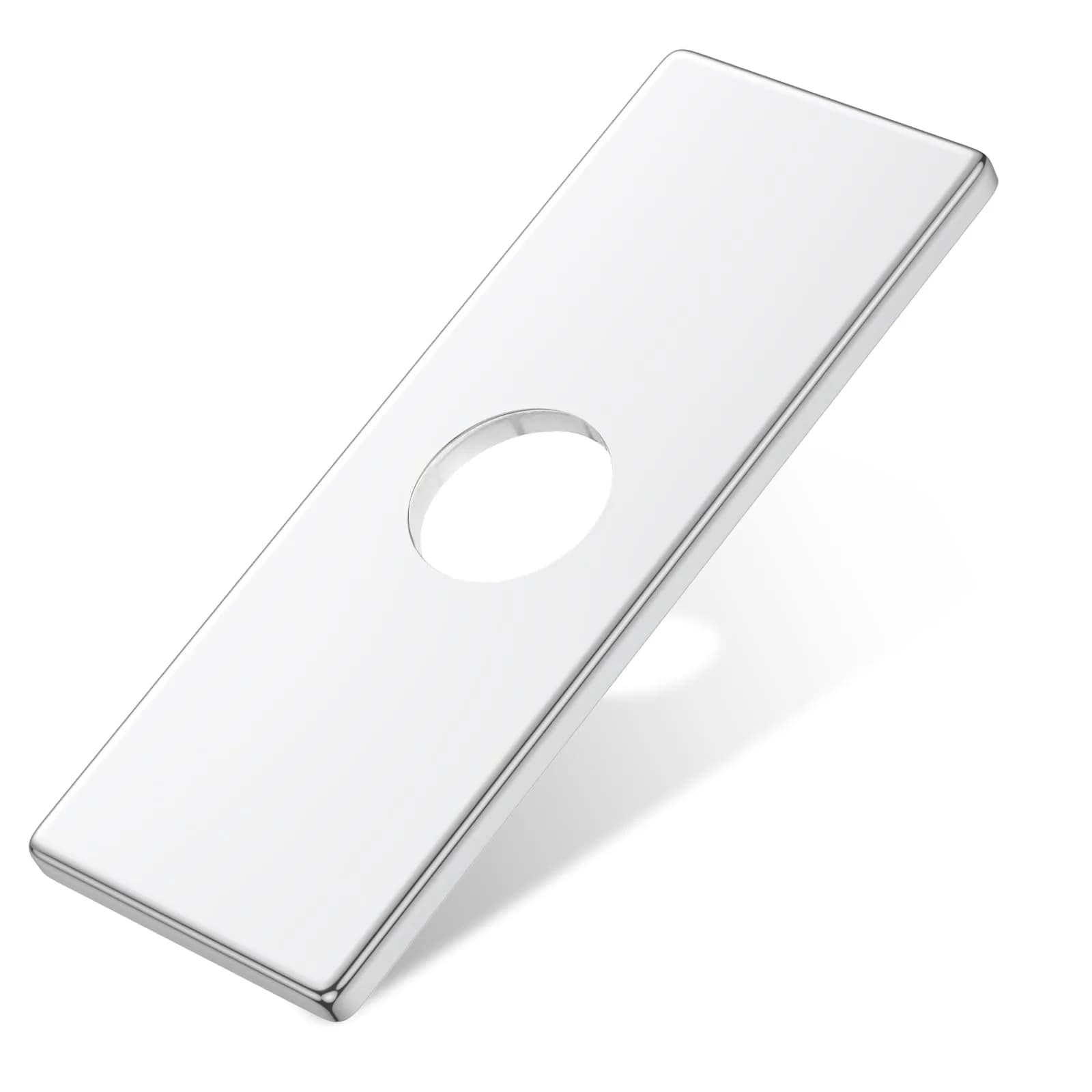 Greenspring 6 Inch Faucet Deck Plate, Sink Hole Cover, 1 or 3 Hole | Chrome Stainless Steel - main product image
