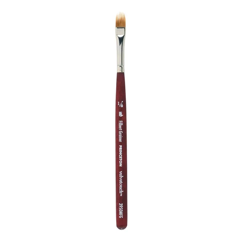 Princeton Velvetouch Artiste Mini Filbert Grainer 1/4 Inch | Luxury Synthetic for Acrylic Watercolor Oil - main product image