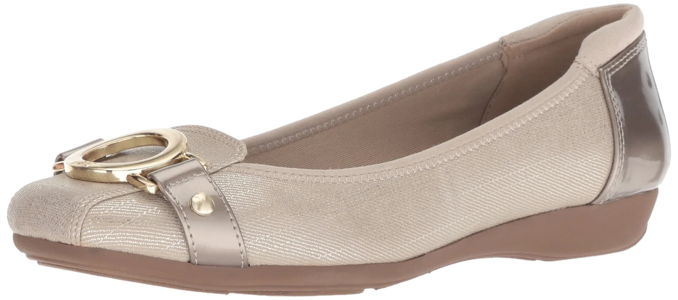 Anne Klein Sport Umeko Ballet Flat 8.5 | Cushioned, Lightweight Synthetic Shoes