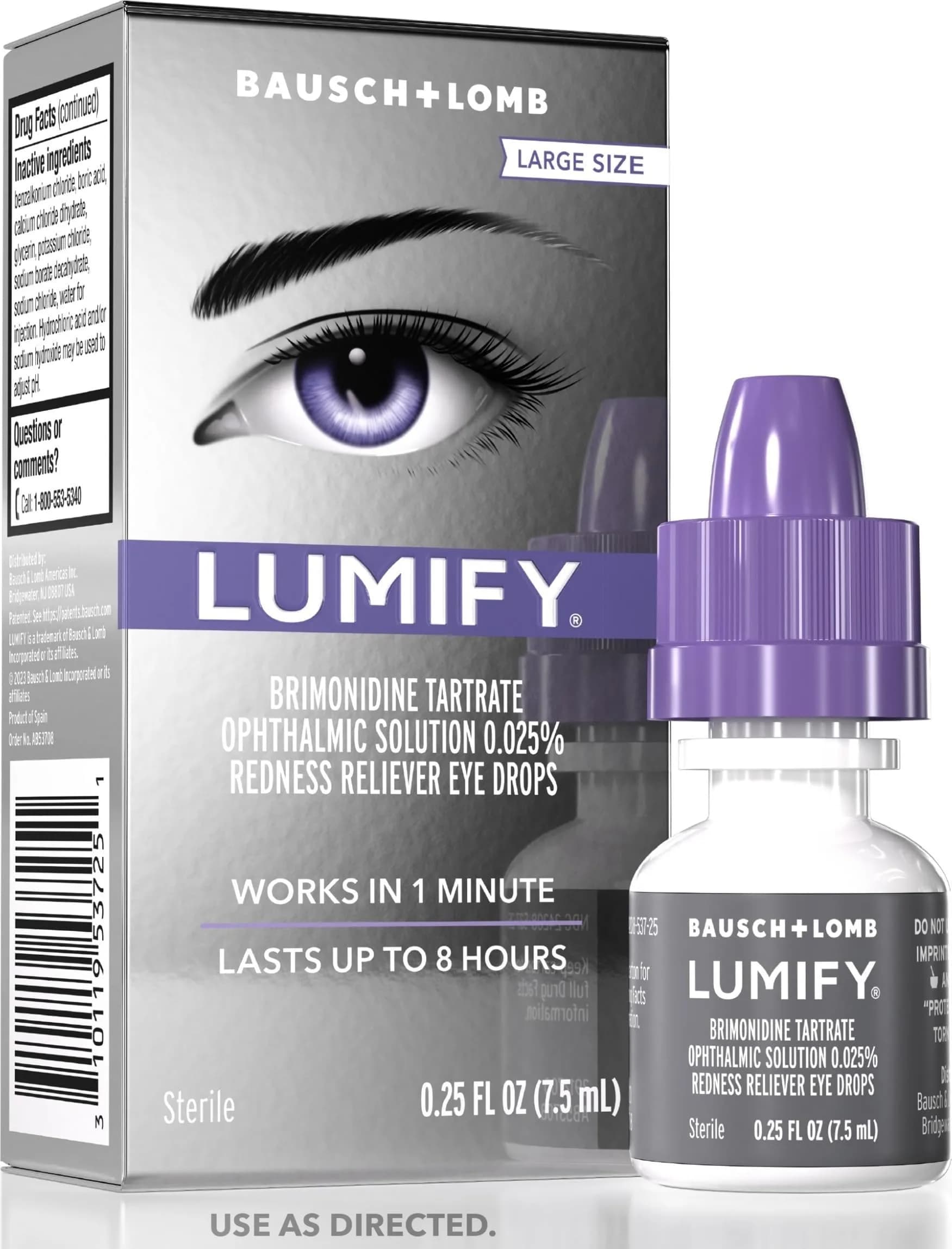 LUMIFY Redness Relief Eye Drops 7.5ml (0.25 Fl Oz) | FDA Approved for Whiter, Brighter Eyes - main product image