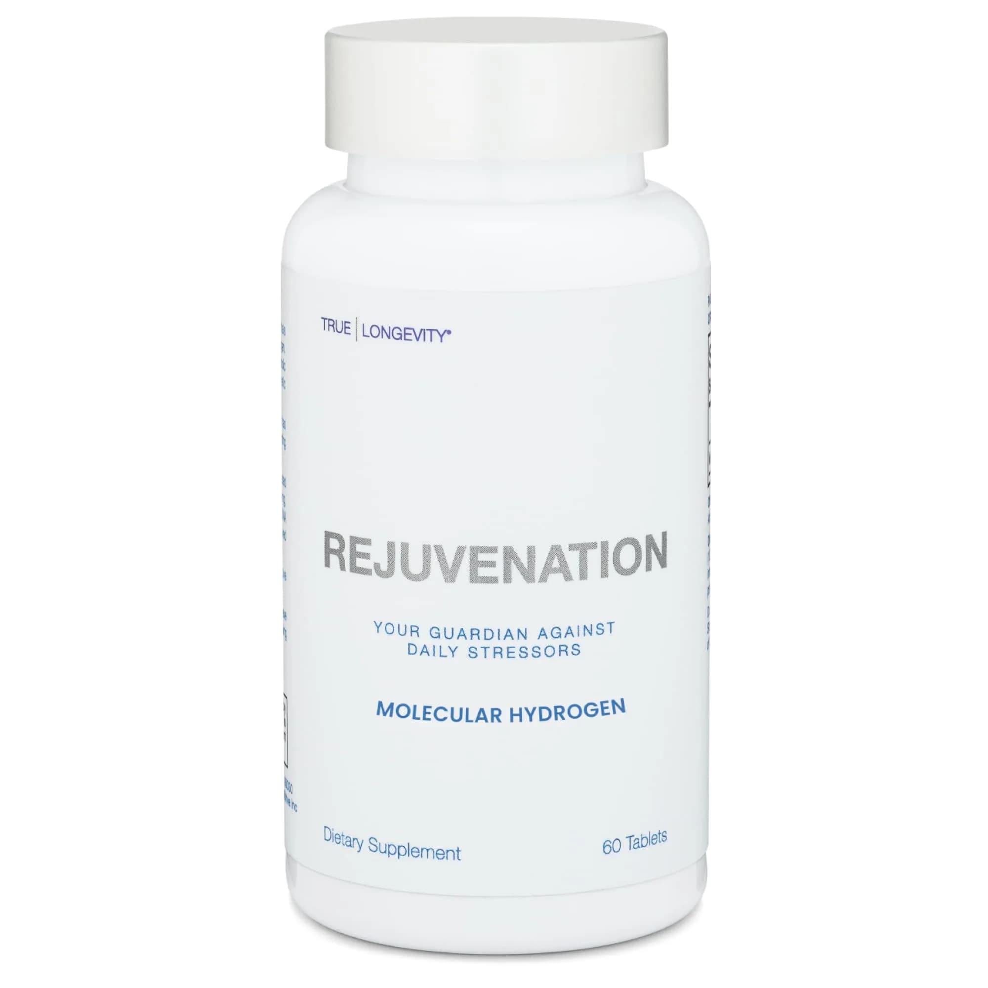 DRINK HRW Rejuvenation Molecular Hydrogen Water Tablets Unflavored, 60 Count | 12.4 ppm H2 + Magnesium, Supports Energy, Recovery & Cognitive Function - main product image