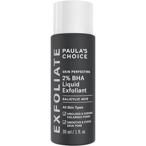 Paula's Choice Skin Perfecting 2% BHA Liquid Salicylic Acid Exfoliant, Gentle Facial Exfoliator for Blackheads, Large Pores, Wrinkles & Fine Lines, Travel Size, 30ml (1 Fl Oz) - main product image