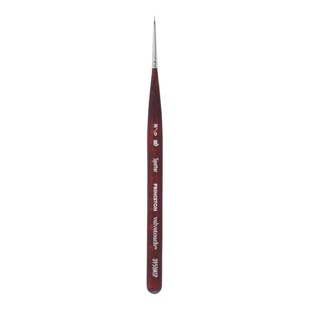 Princeton Velvetouch Mini Spotter Brush Size 20/0 inch (0.09mm) | Precision Detailing for Mixed Media - main product image